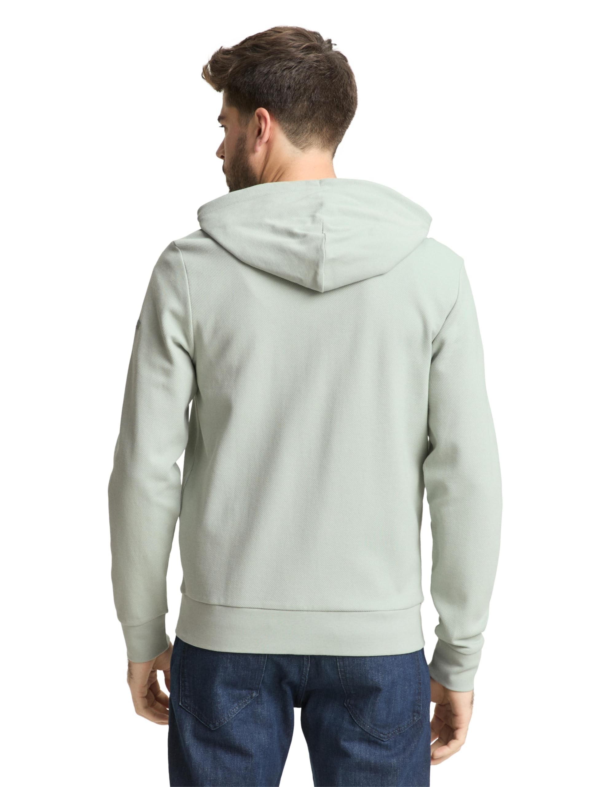 tom-tailor-herren-hoodie-sweatjacke-mit-kapuze image 3