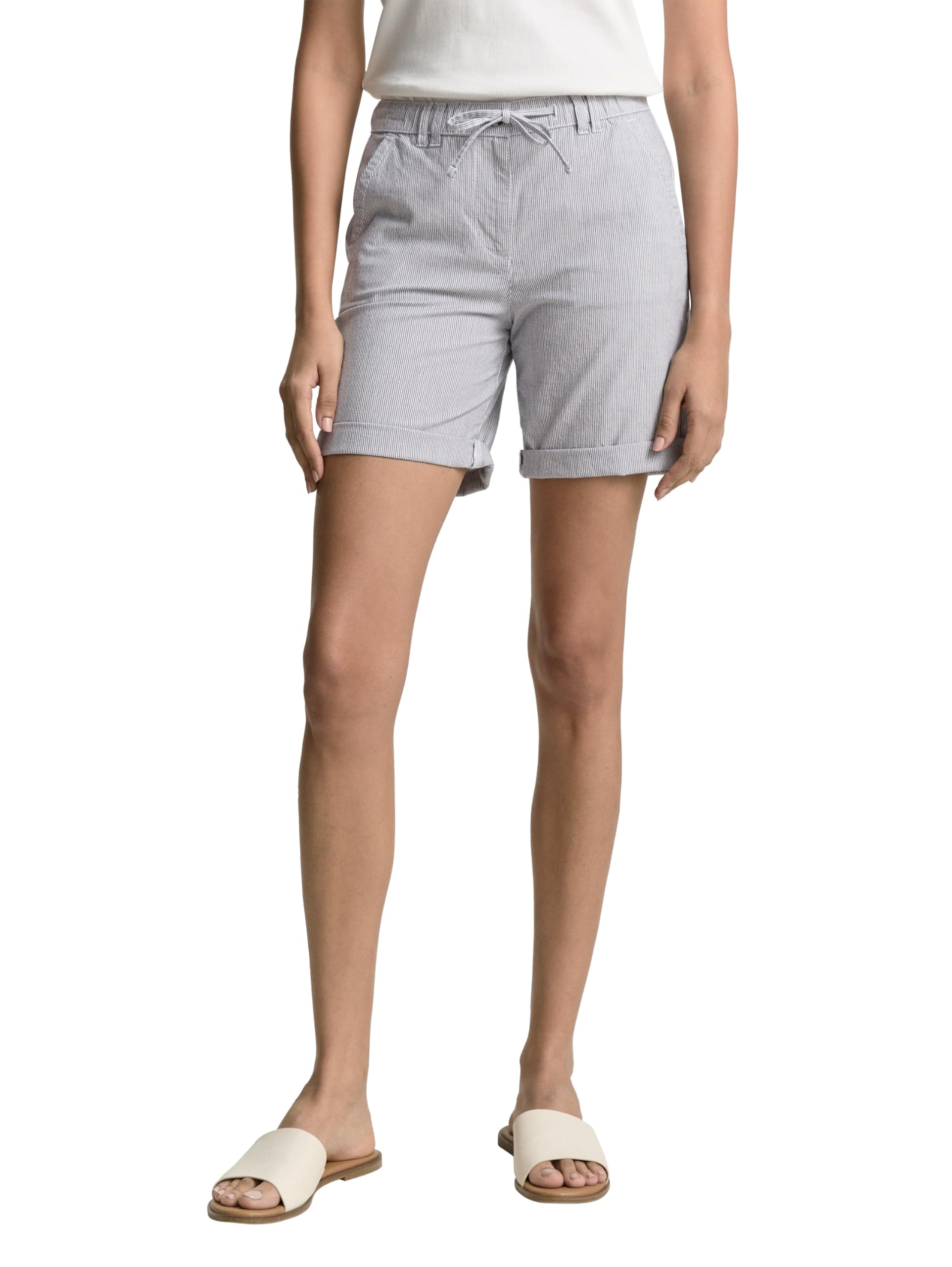 tom-tailor-damen-chino-bermuda-shorts-mit-kordelzug image 1