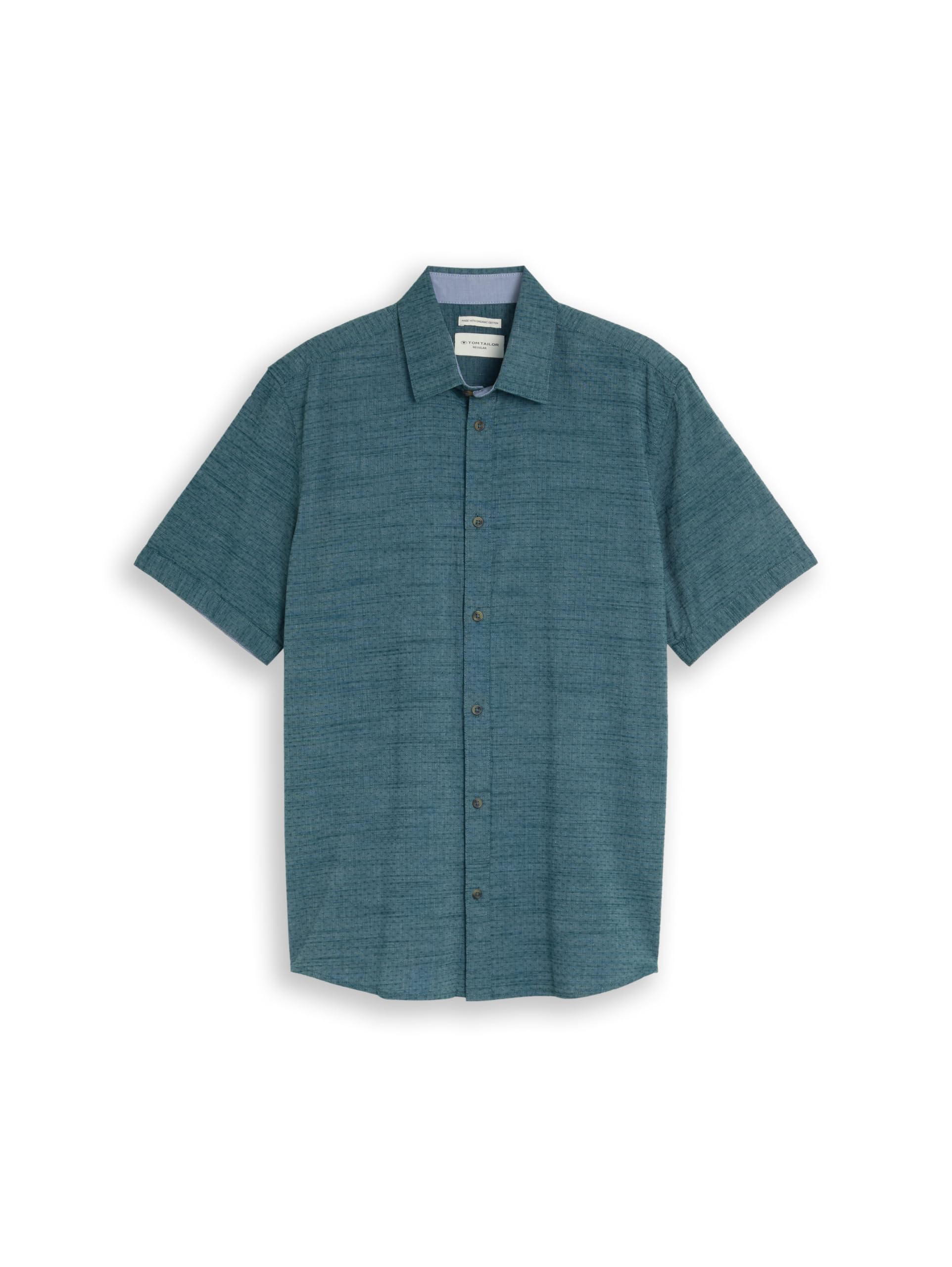 tom-tailor-1053339-herren-regular-fit-kurzarmhemd-aus-baumwolle image 6