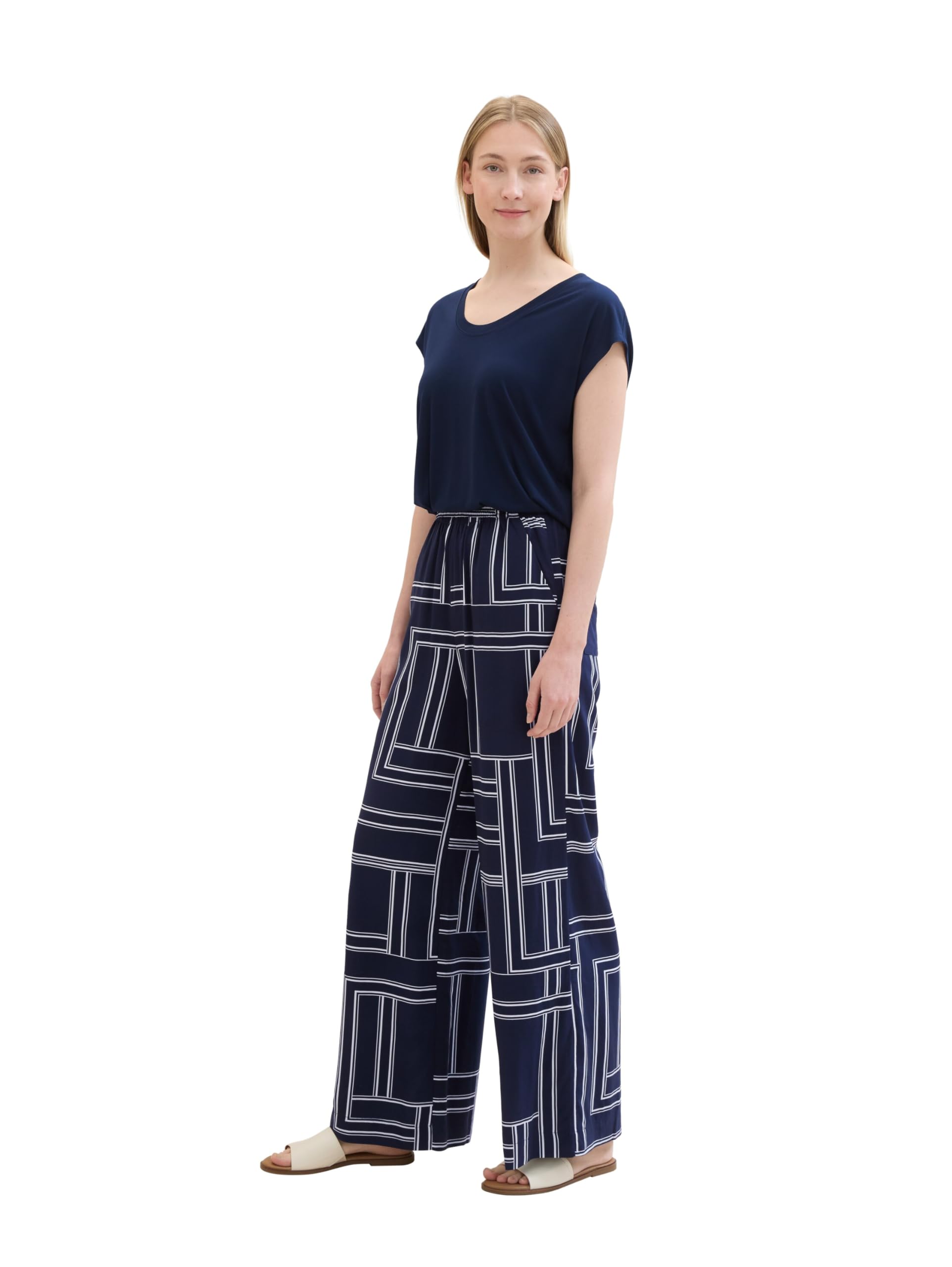 tom-tailor-damen-loose-fit-palazzo-hose image 2