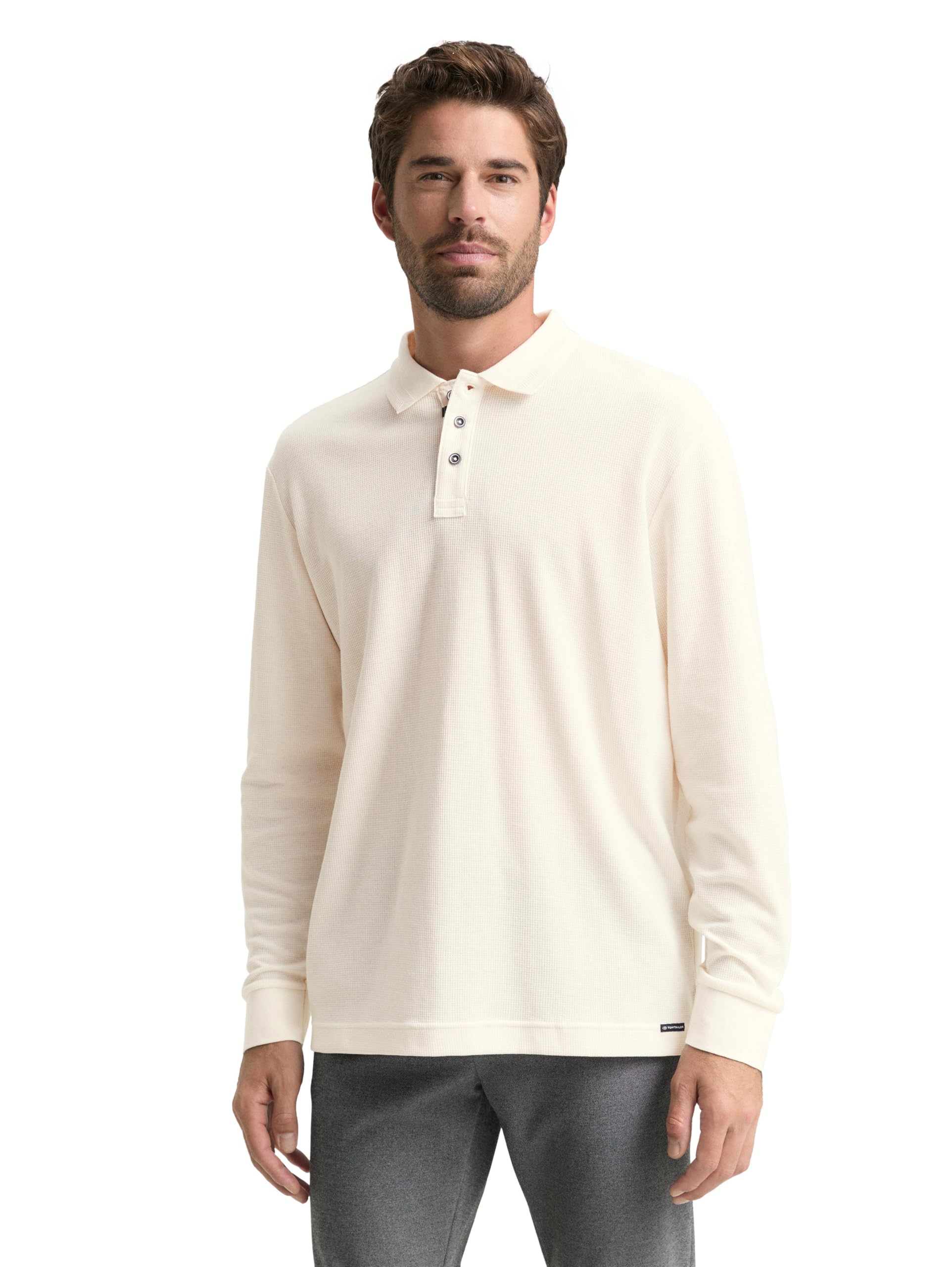 tom-tailor-herren-langarm-poloshirt-1048600-mit-waffelstruktur image 8