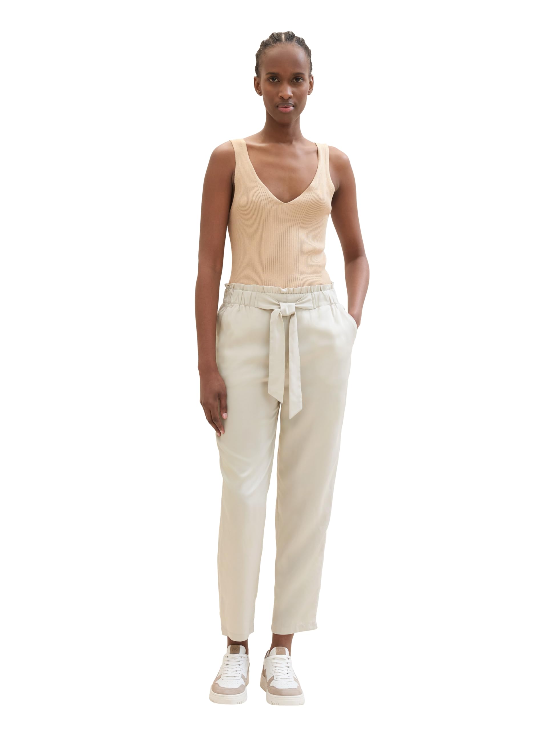 tom-tailor-denim-damen-paperbag-hose-mit-bindeg-rtel-1040804-hohe-taille-locker- image 5