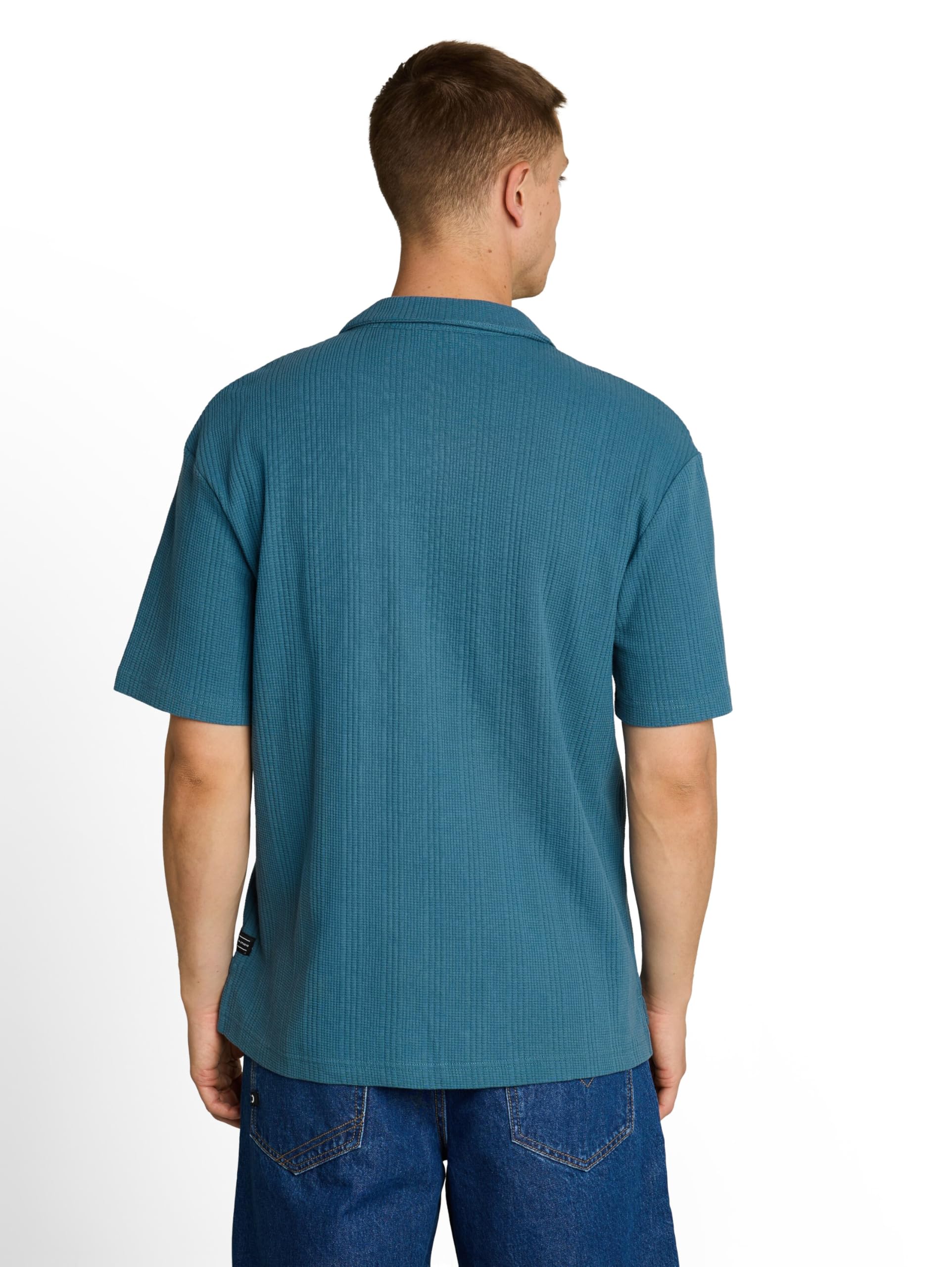 tom-tailor-denim-1051357-herren-relaxed-fit-poloshirt-mit-waffelstruktur image 3