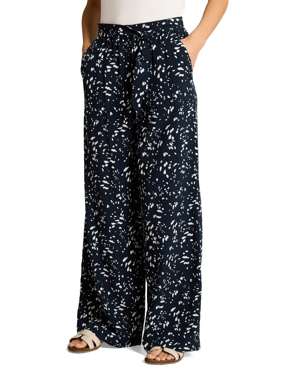 tom-tailor-damen-loose-fit-palazzo-hose-mit-muster-1049990 image 1