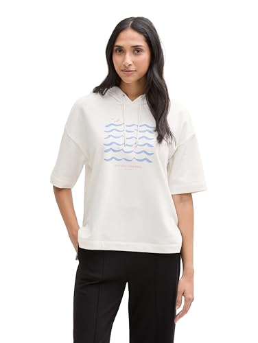 tom-tailor-damen-hoodie-sweatshirt-mit-halbarm image 7