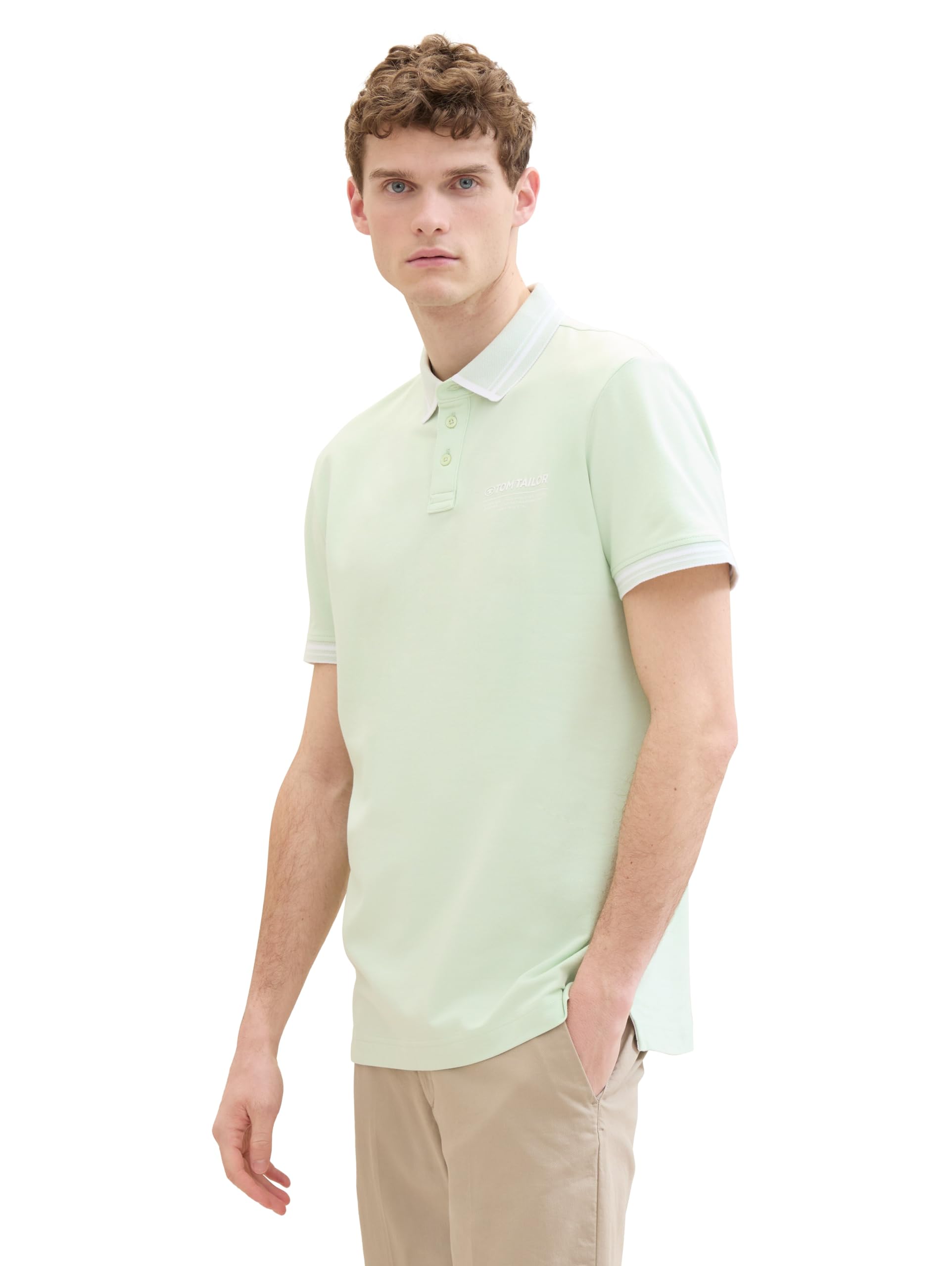 tom-tailor-herren-basic-piqu-poloshirt-mit-logo-print image 8