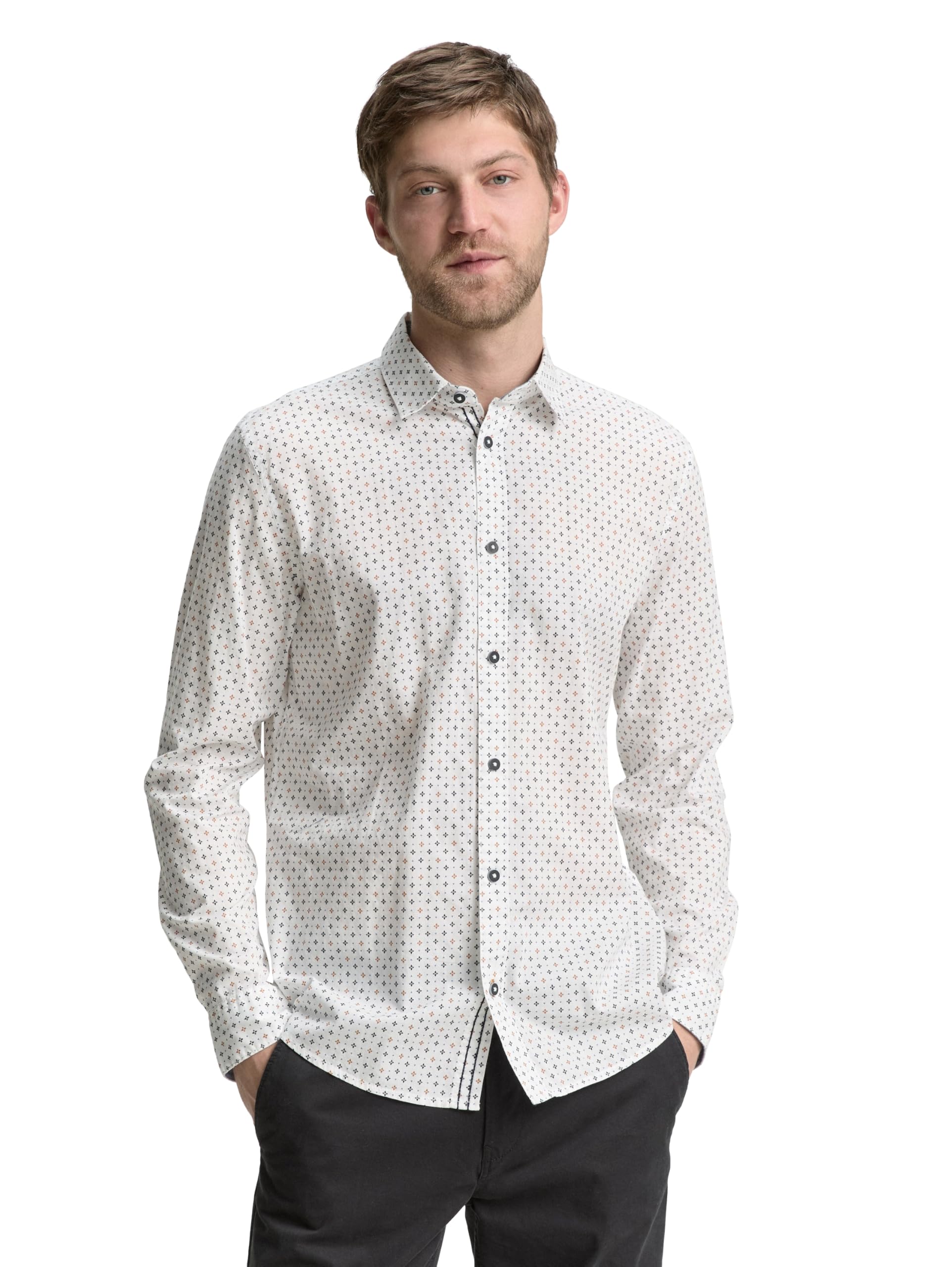 tom-tailor-herren-fitted-hemd-mit-muster image 1