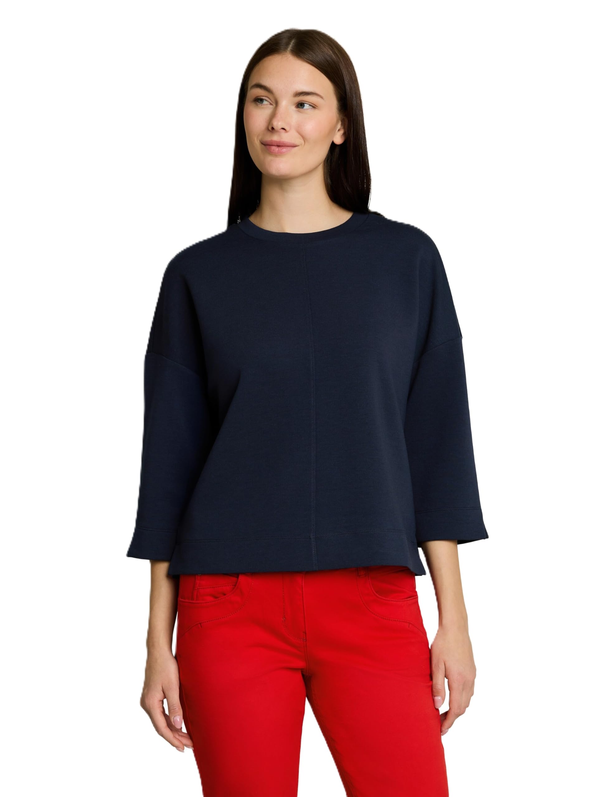 tom-tailor-damen-1051198-loose-fit-sweatshirt-mit-7-8-arm image 7