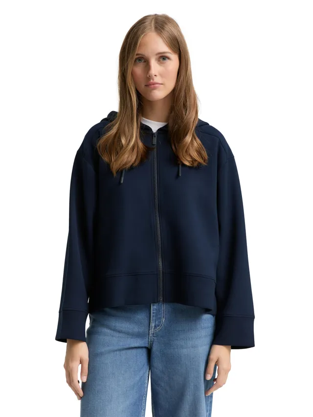 tom-tailor-denim-1048331-loose-fit-scuba-hoodie-sweatjacke-damen image 1