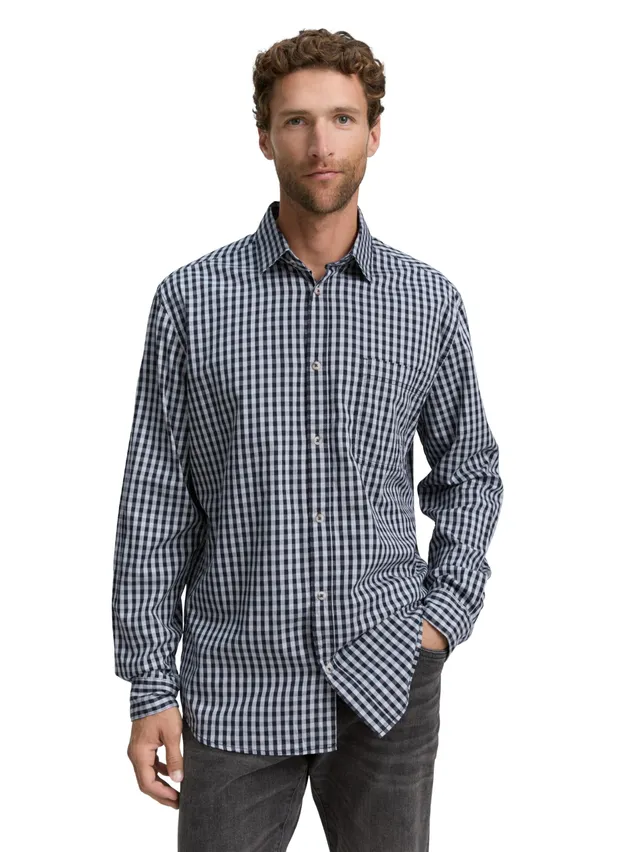 tom-tailor-herren-regular-fit-hemd-mit-karo-muster image 1