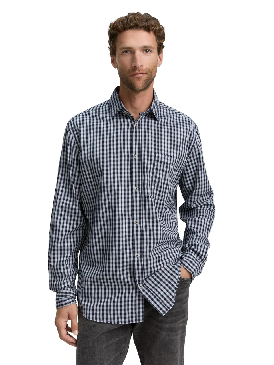 tom-tailor-herren-regular-fit-hemd-mit-karo-muster image 1