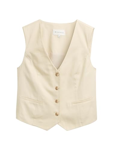 tom-tailor-damen-slim-fit-anzugweste-aus-twill-tailliert-vielseitig-kombinierbar image 8