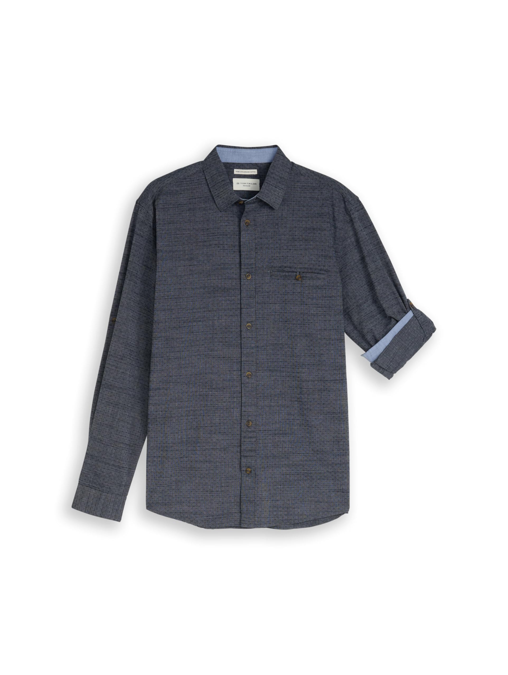 tom-tailor-herren-regular-fit-dobby-hemd image 5