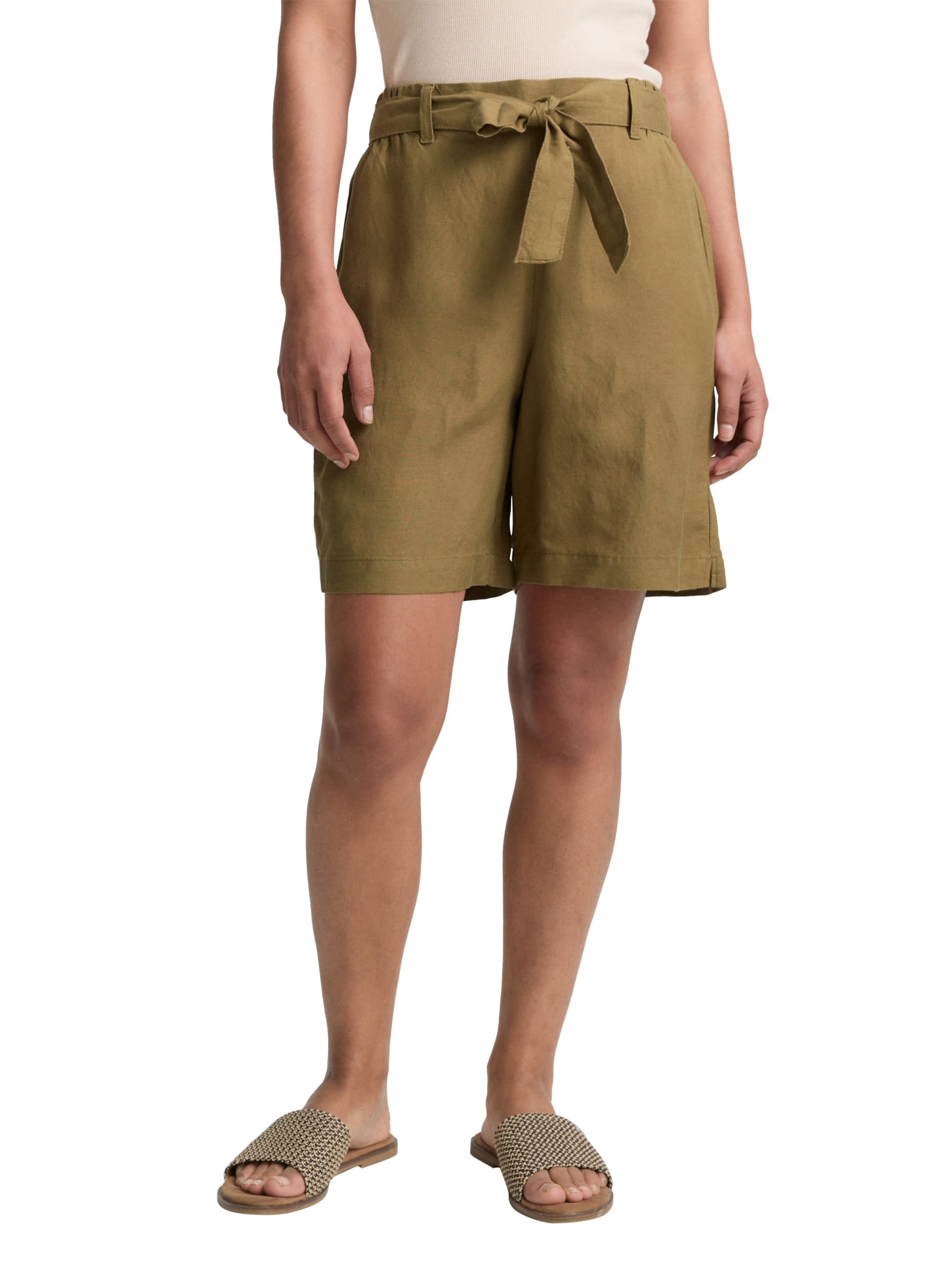tom-tailor-damen-loose-straight-bermuda-shorts-mit-leinenanteil image 7