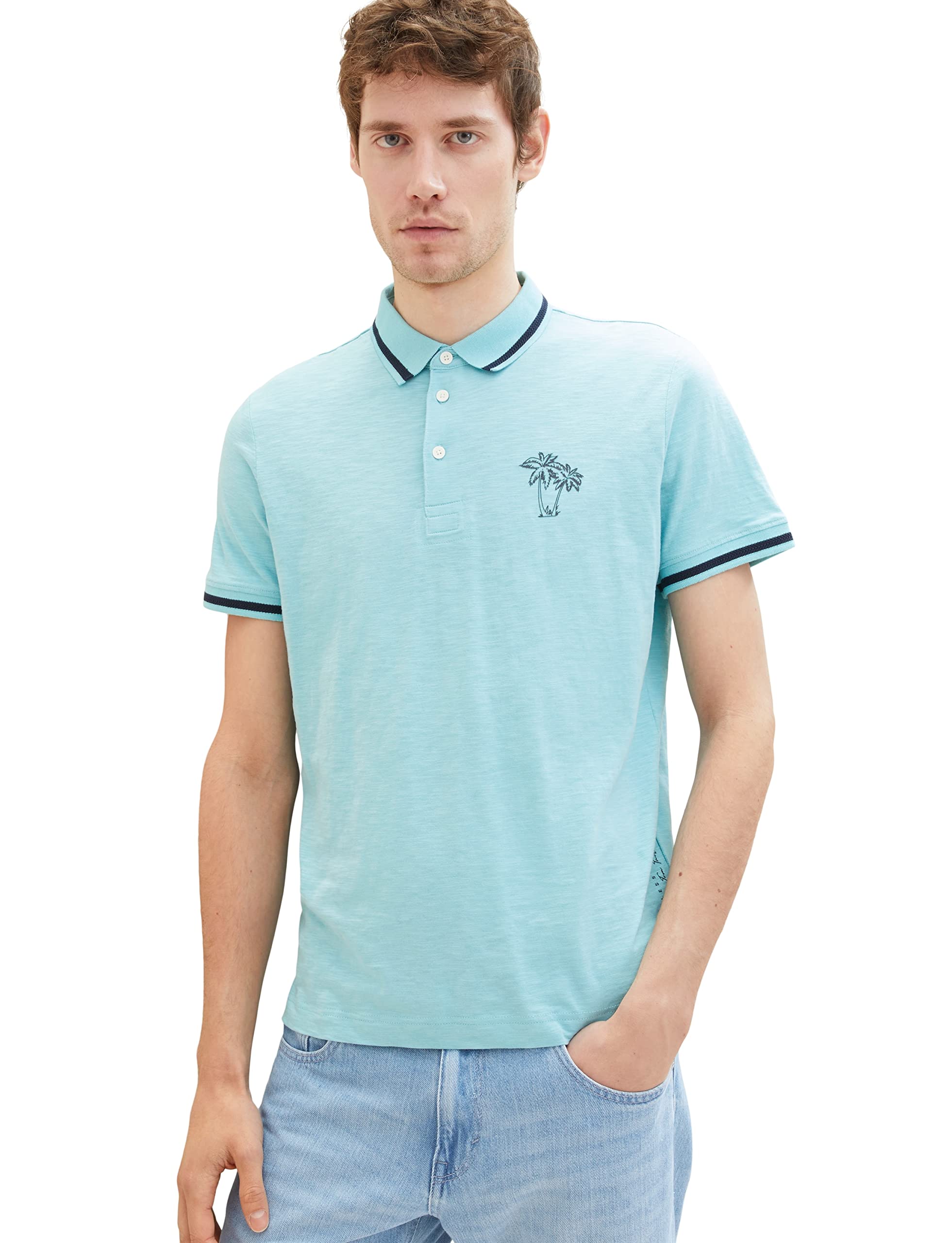 tom-tailor-herren-poloshirt-mit-palmen-print image 5