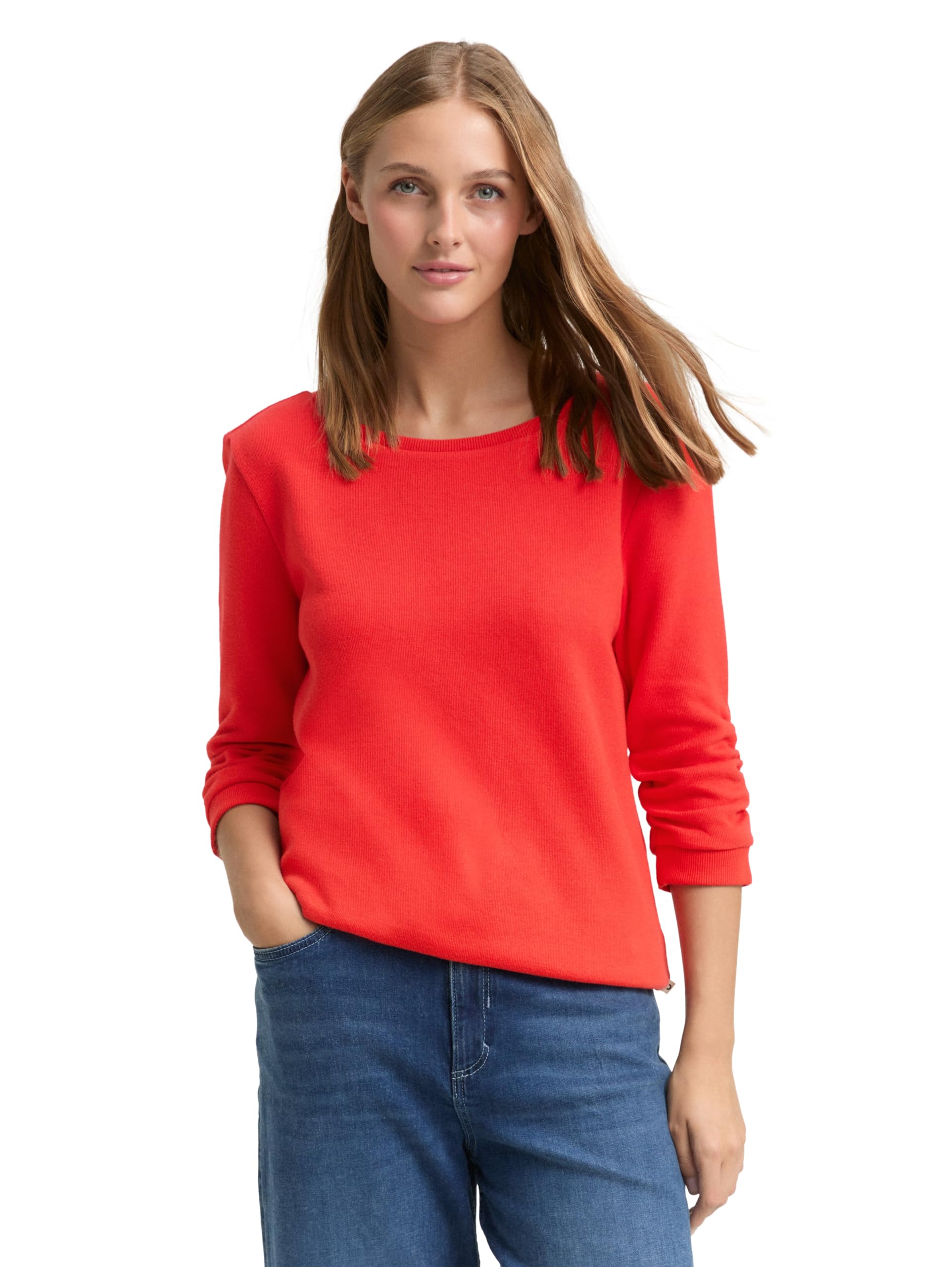 tom-tailor-denim-damen-1049053-fitted-sweatshirt-mit-raffungen image 7