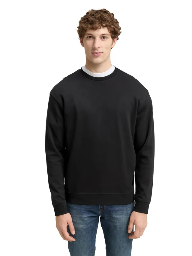 tom-tailor-denim-herren-basic-piqu-sweatshirt-rundhals image 1