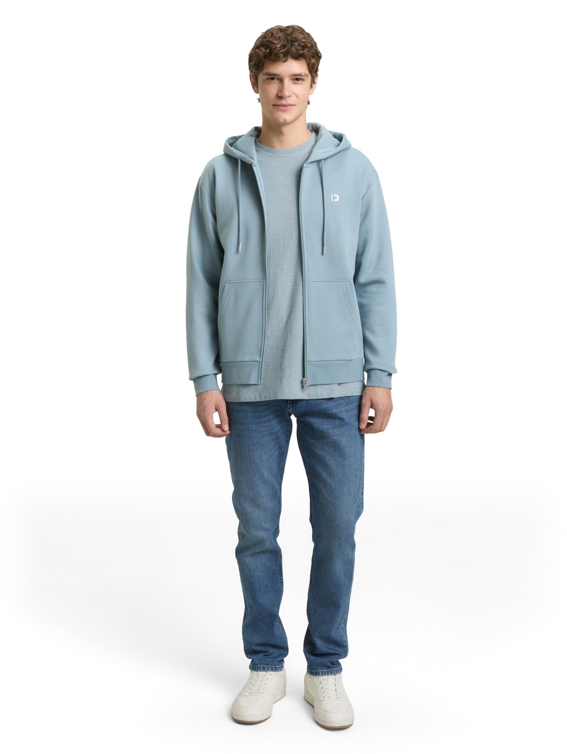 tom-tailor-denim-hoodie-sweatjacke-herren-mit-logo-print image 2