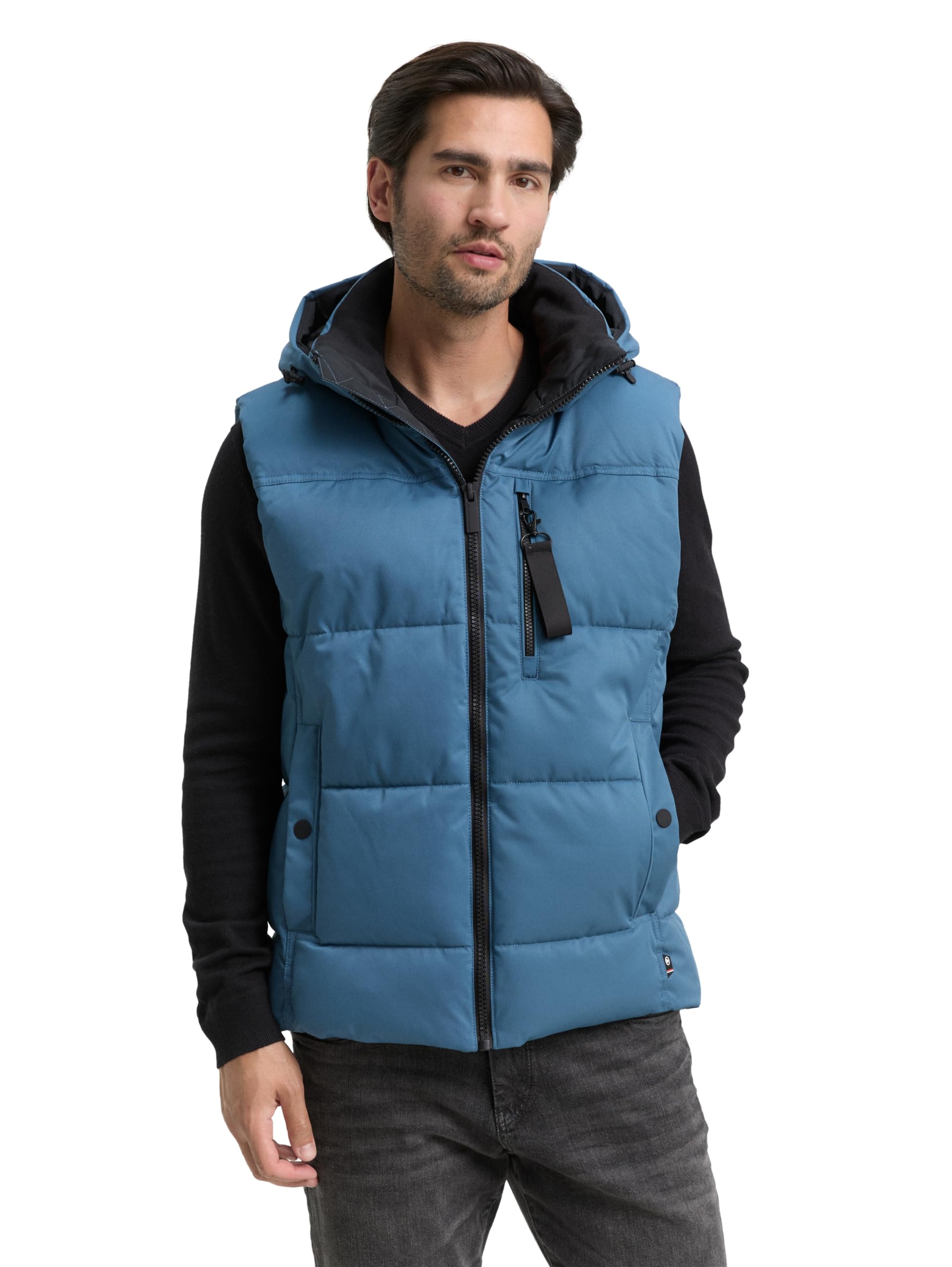 tom-tailor-herren-puffer-weste-mit-abnehmbarer-kapuze image 8
