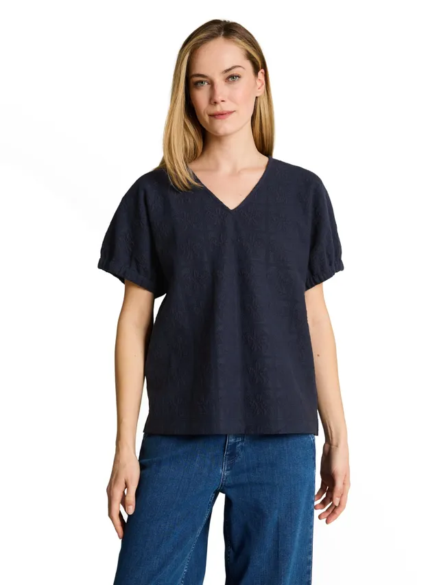 tom-tailor-damen-1051197-sweatshirt-mit-v-ausschnitt image 1