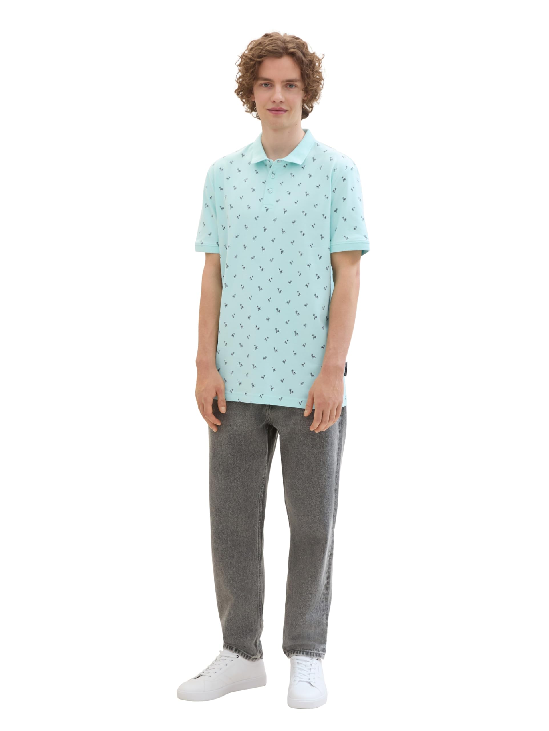 tom-tailor-denim-herren-poloshirt-mit-palmen-muster image 5