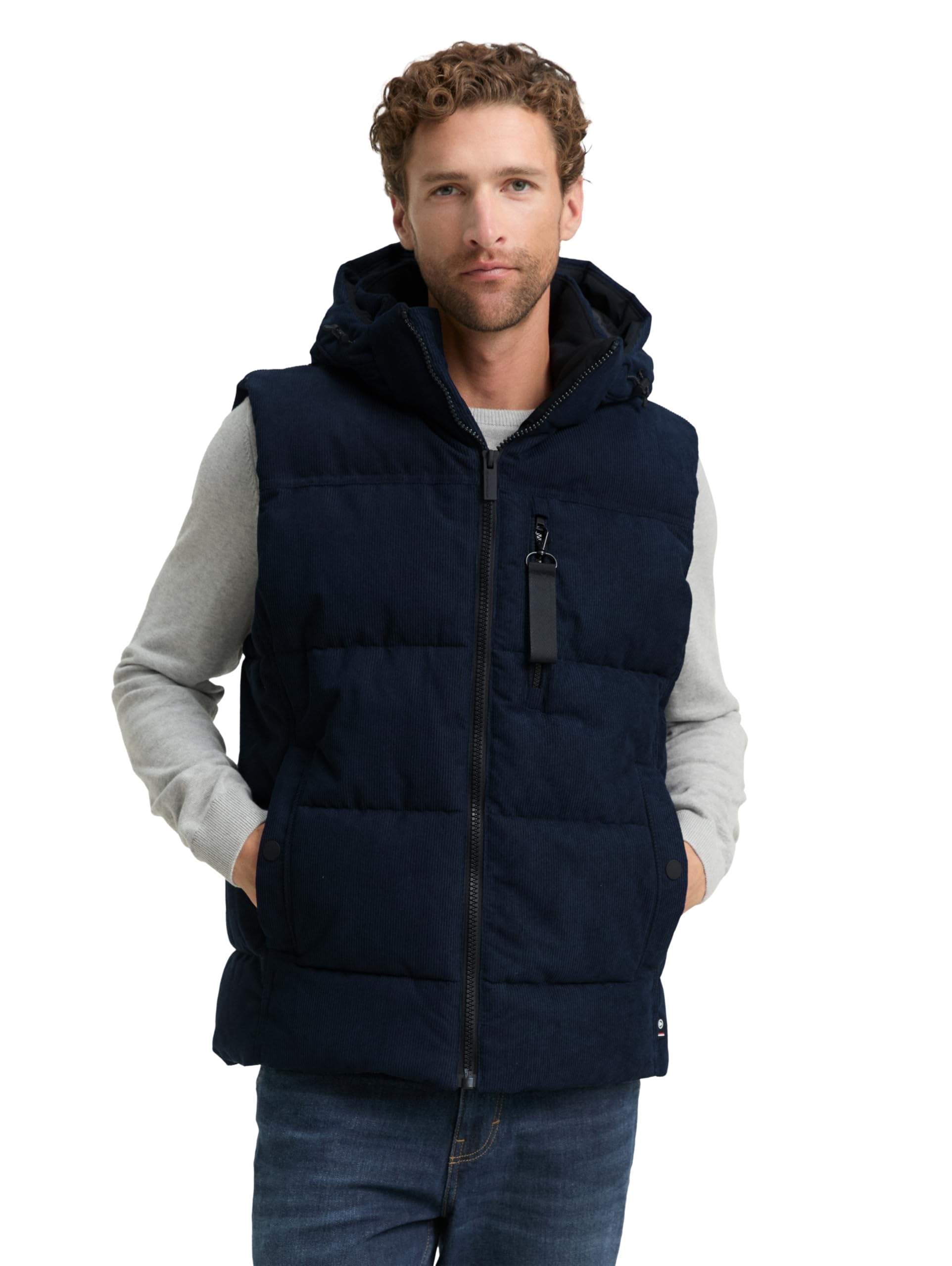 tom-tailor-herren-puffer-weste-mit-abnehmbarer-kapuze image 7