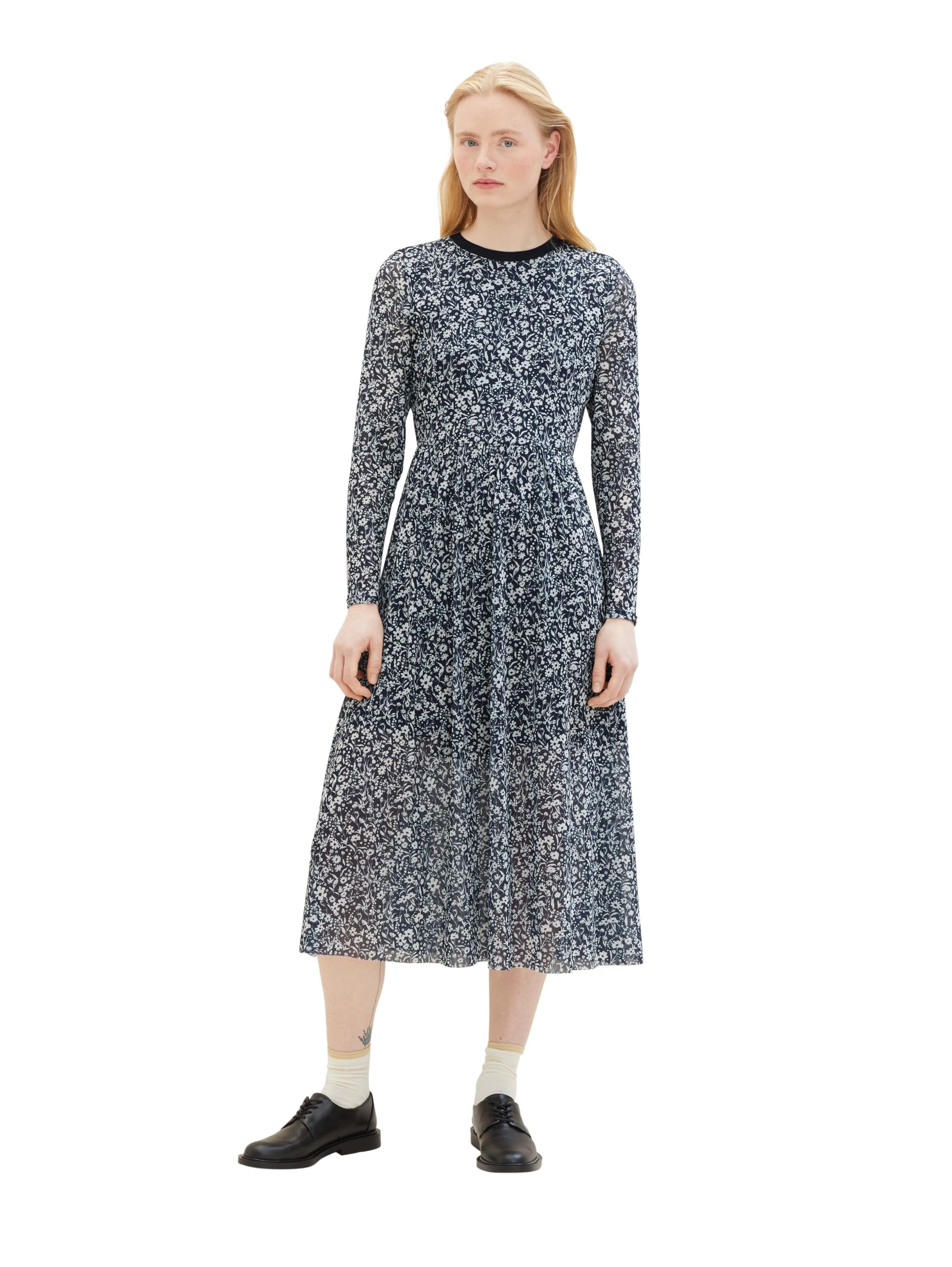 tom-tailor-denim-damen-mesh-kleid-mit-muster image 2