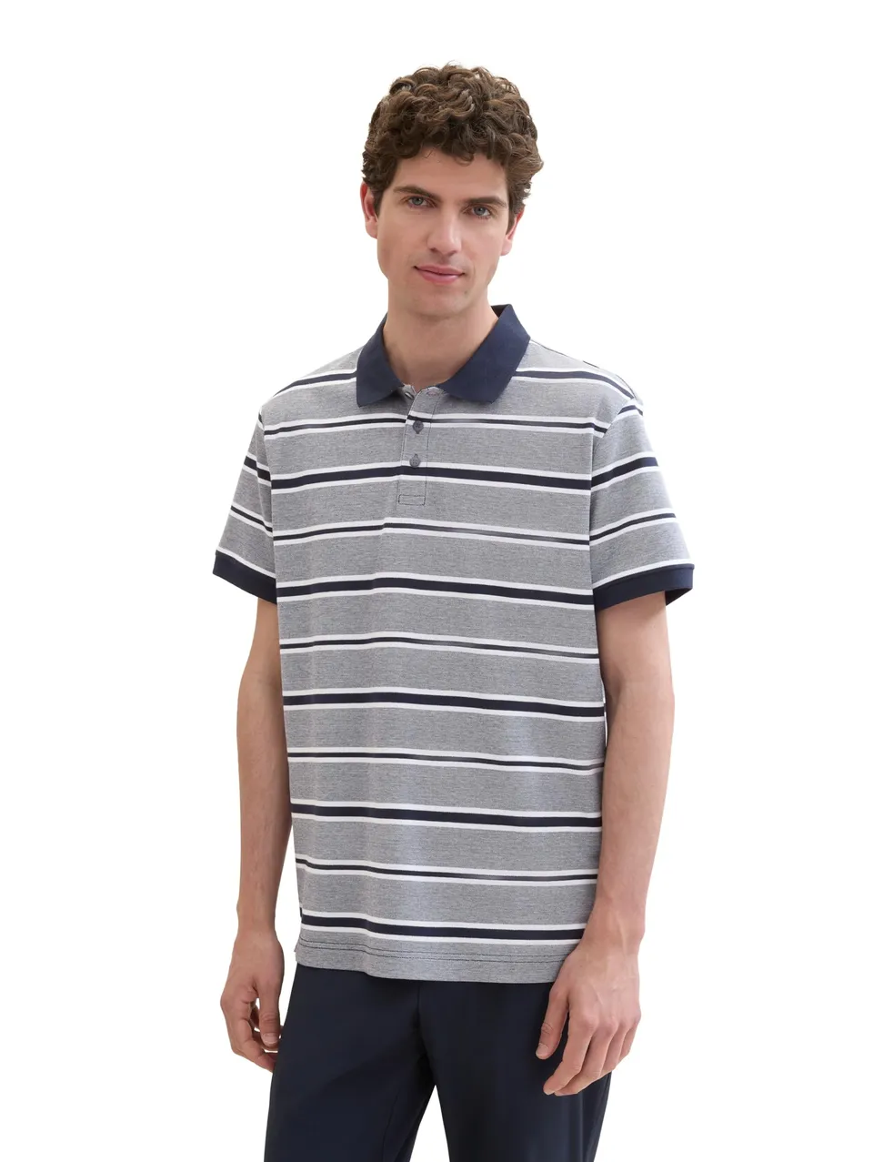 tom-tailor-herren-basic-piqu-poloshirt-mit-streifen image 1