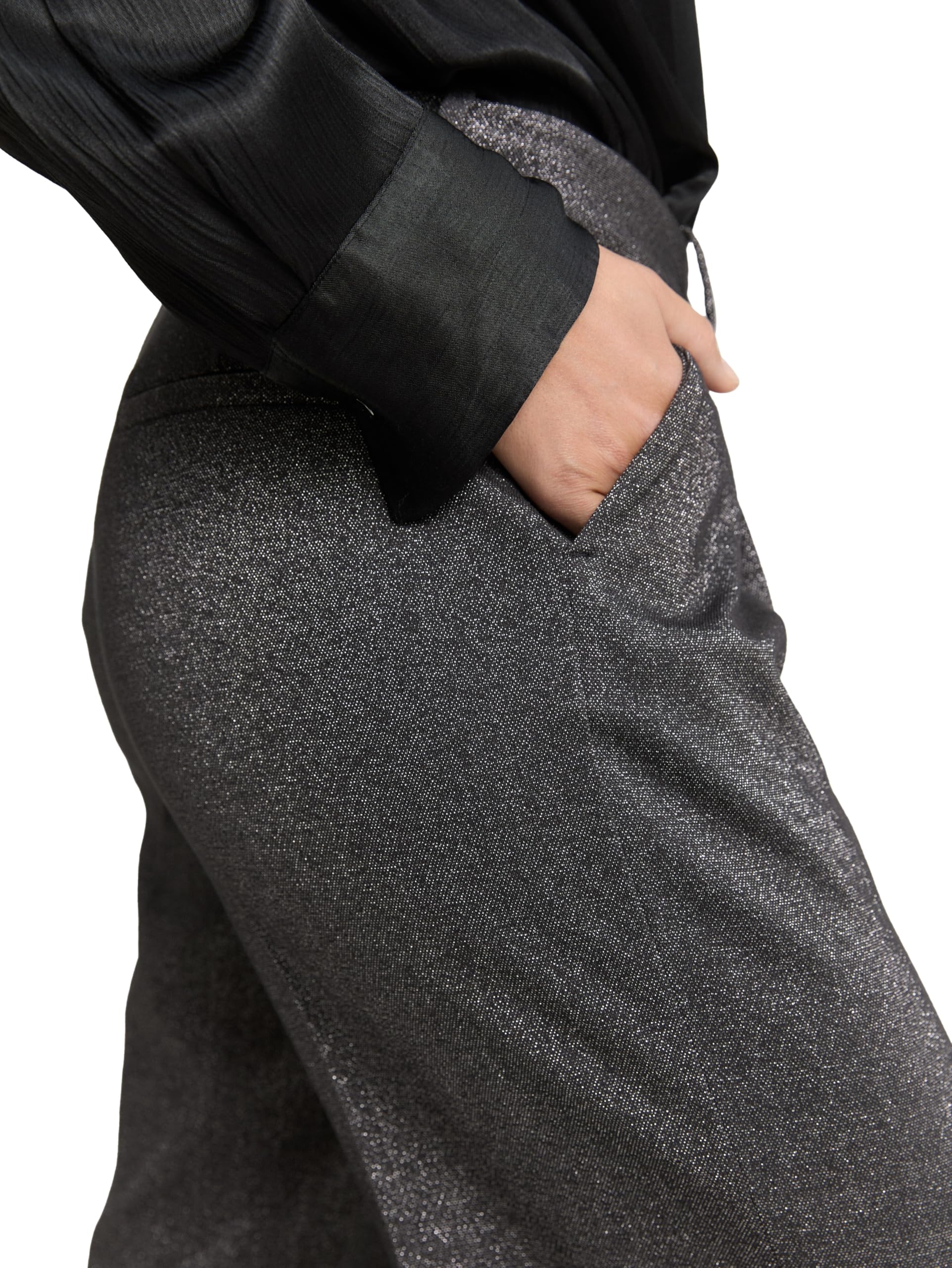 tom-tailor-damen-ttlea-wide-hose-mit-glitzer-effekt image 4