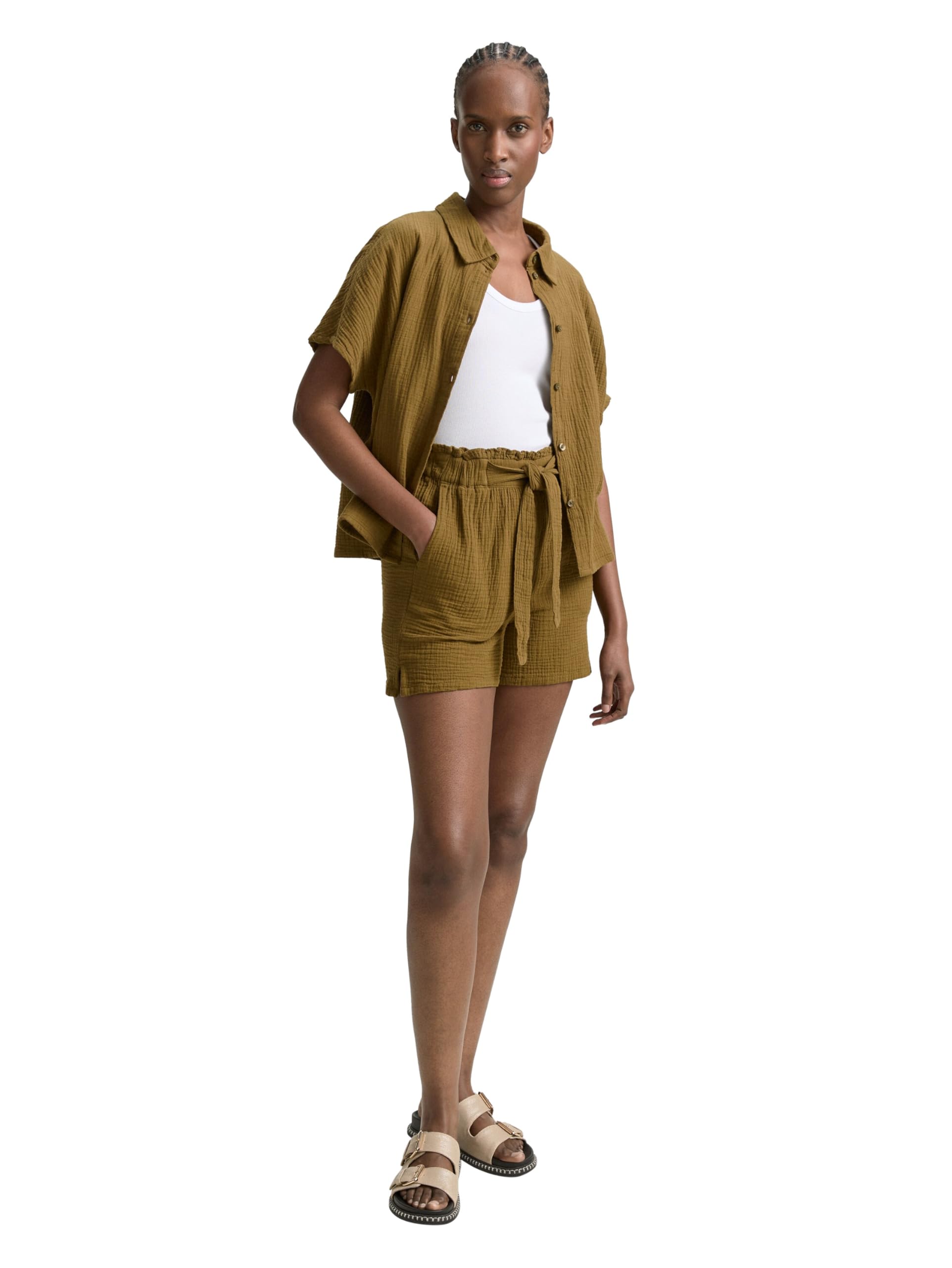 tom-tailor-denim-damen-musselin-relaxed-fit-shorts image 5