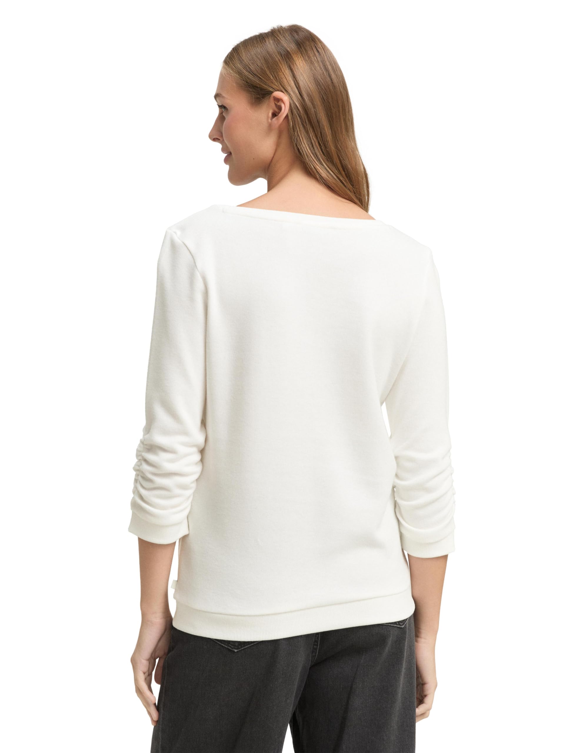 tom-tailor-denim-damen-1049053-fitted-sweatshirt-mit-raffungen-2 image 3