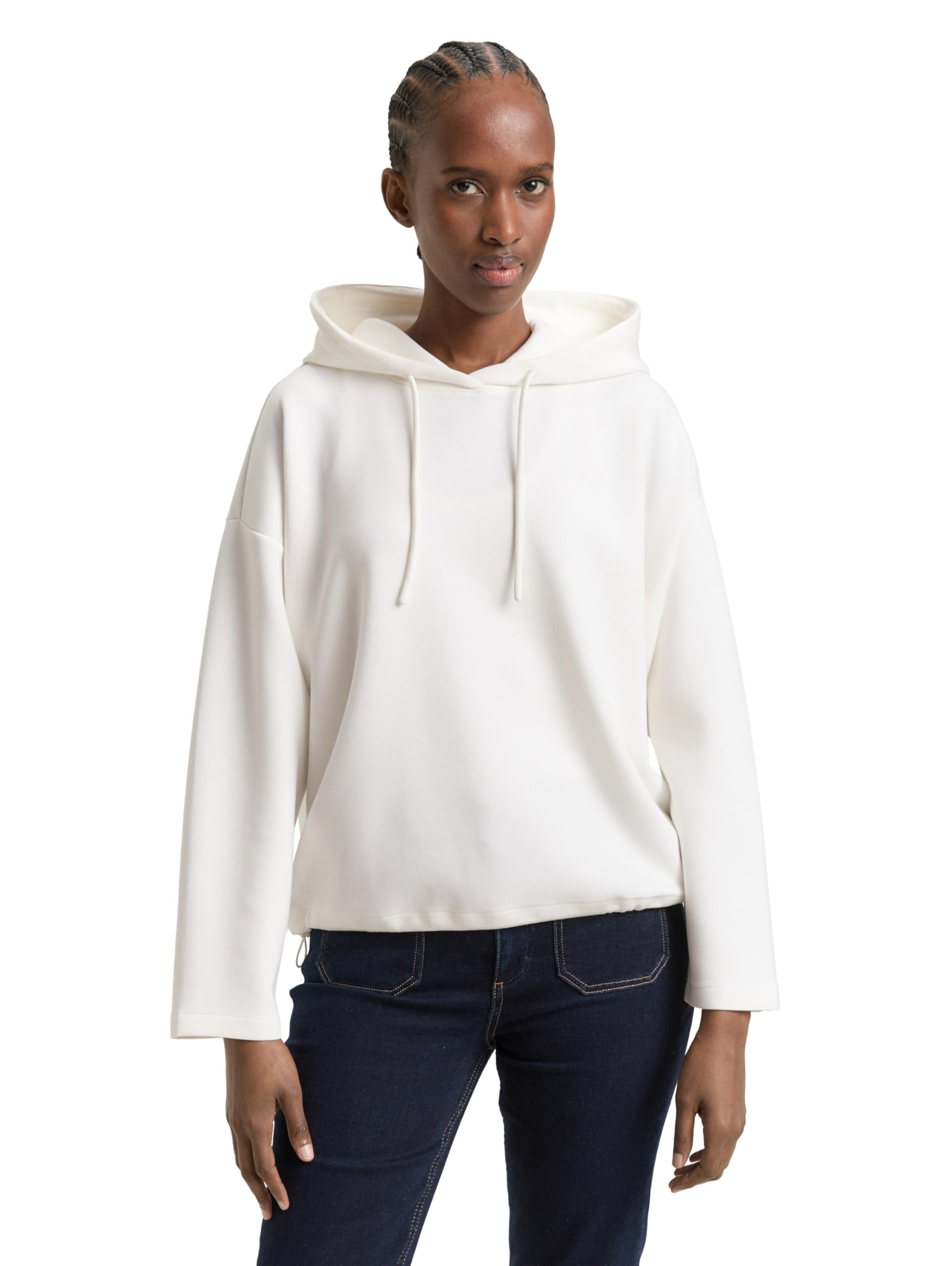 tom-tailor-denim-damen-loose-fit-scuba-hoodie-sweatshirt image 8