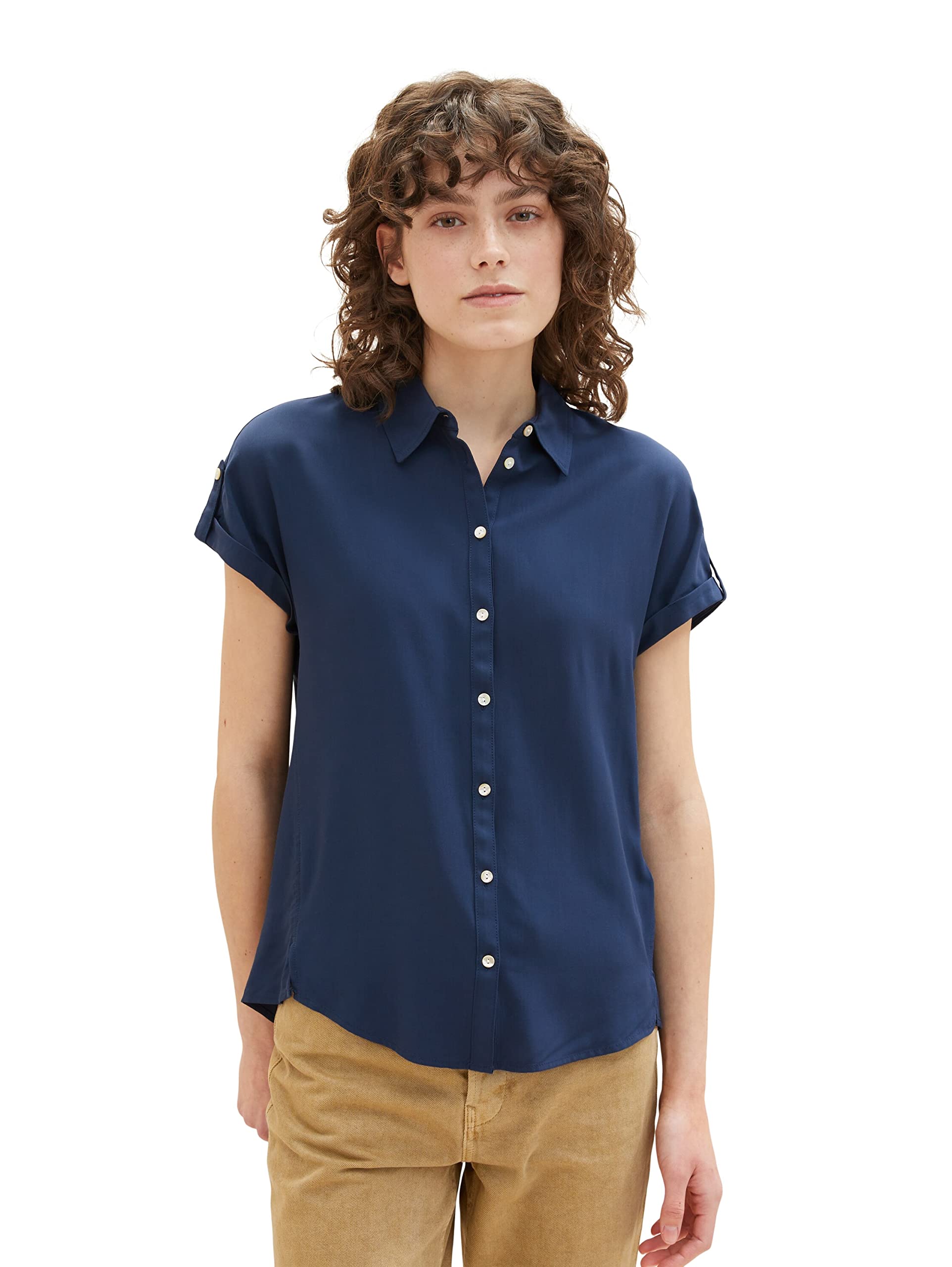 tom-tailor-damen-loose-fit-bluse-mit-leinenanteil image 6