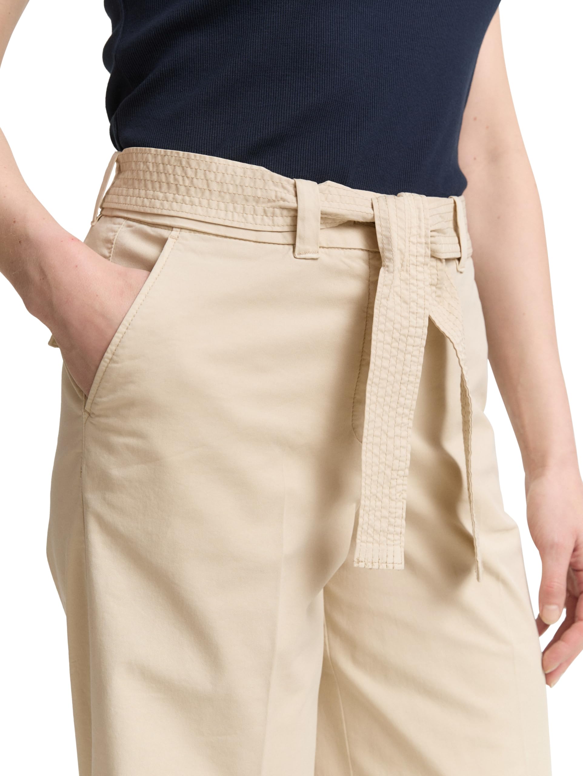 tom-tailor-damen-ttlea-wide-leg-hose-weit-geschnittenes-bein-hoher-tragekomfort image 5