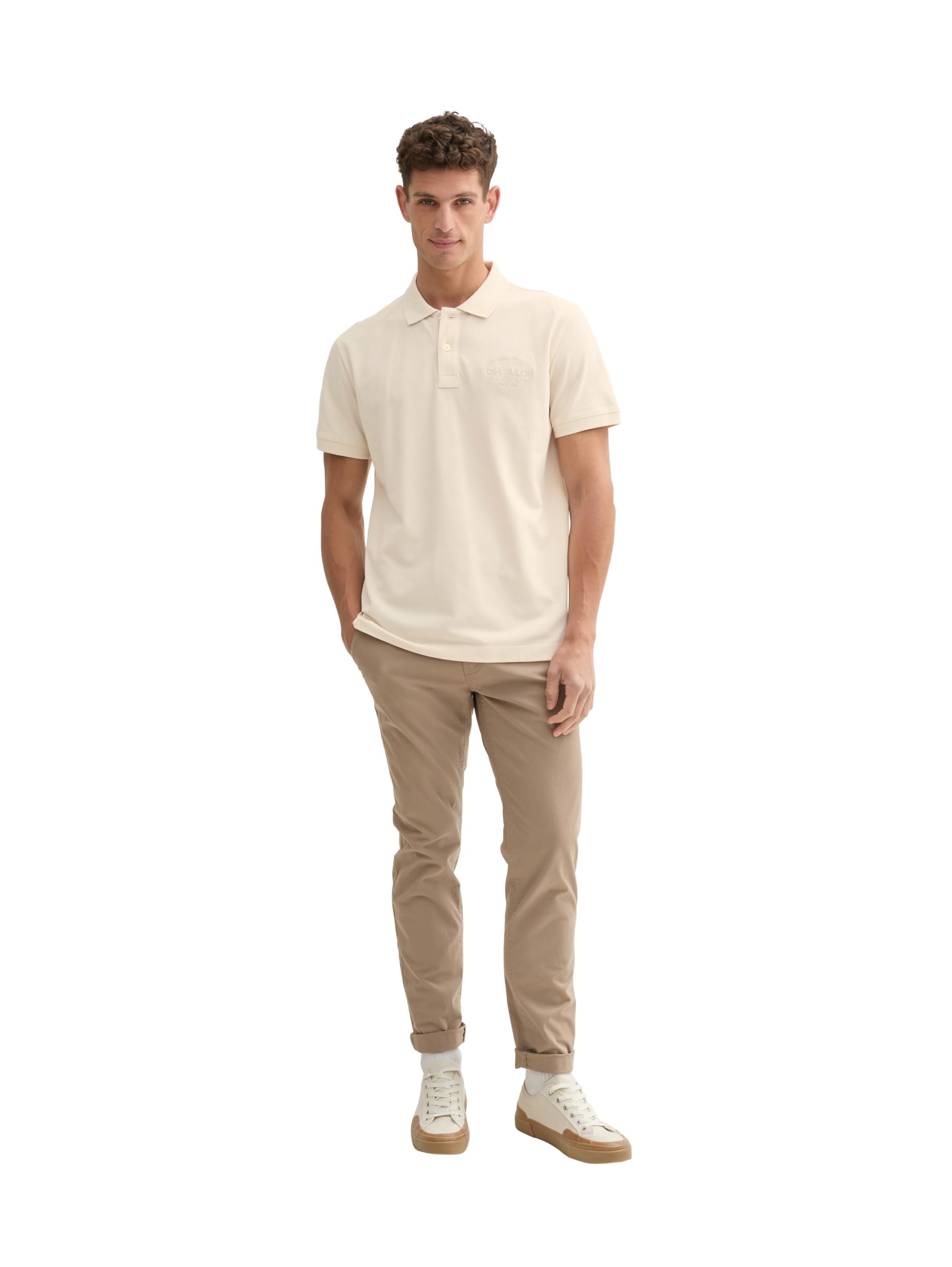 tom-tailor-herren-basic-piqu-poloshirt-mit-logo-print-2 image 2