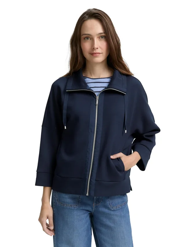 tom-tailor-damen-boxy-fit-scuba-sweatjacke image 1