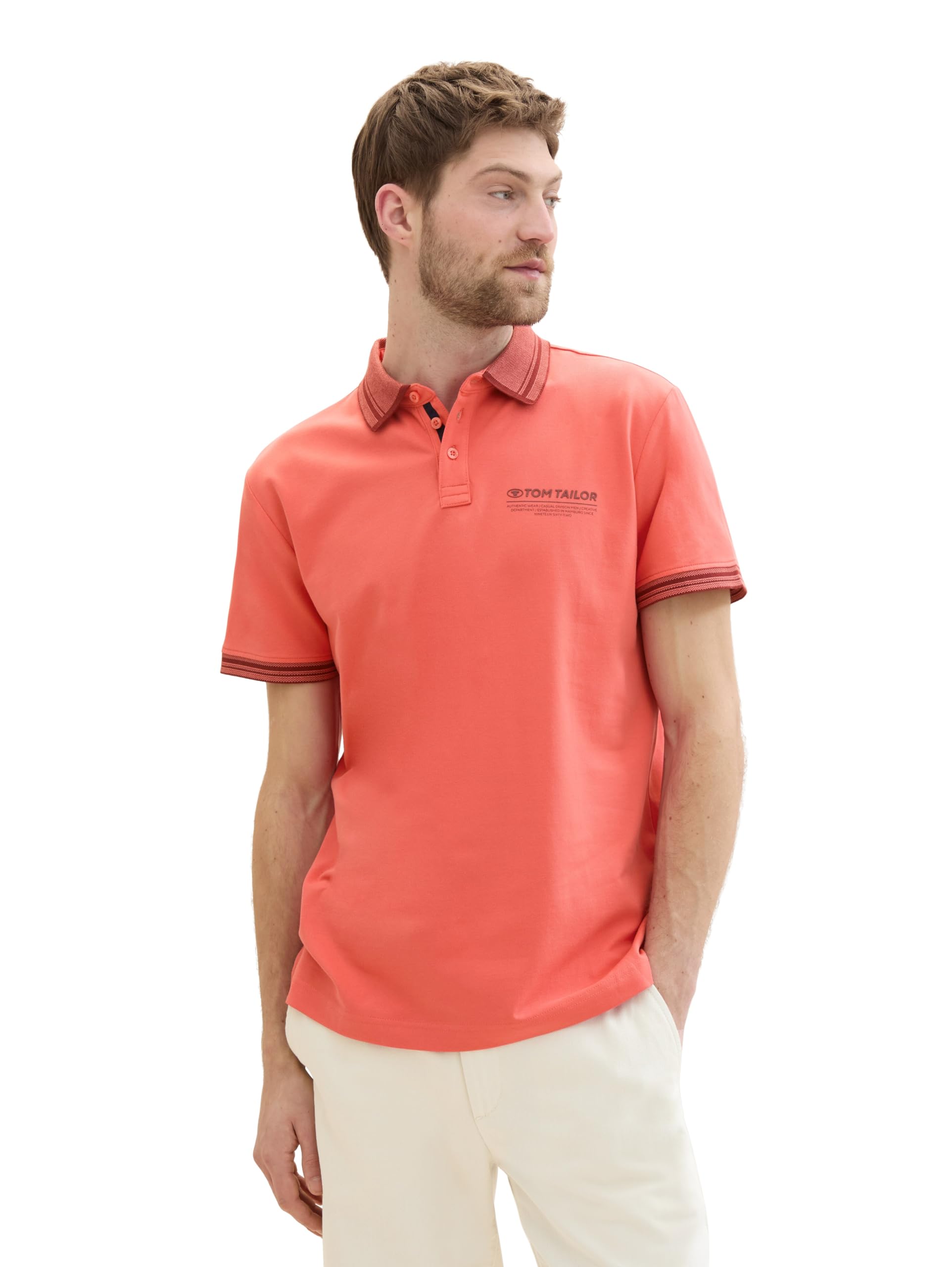 tom-tailor-herren-basic-piqu-poloshirt-mit-logo-print image 7