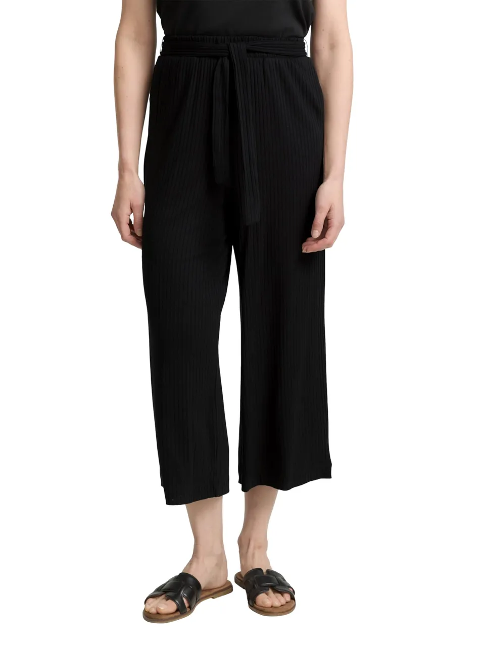tom-tailor-damen-culotte-jersey-hose-weit-geschnitten-elastischer-jersey-hoher-t image 1