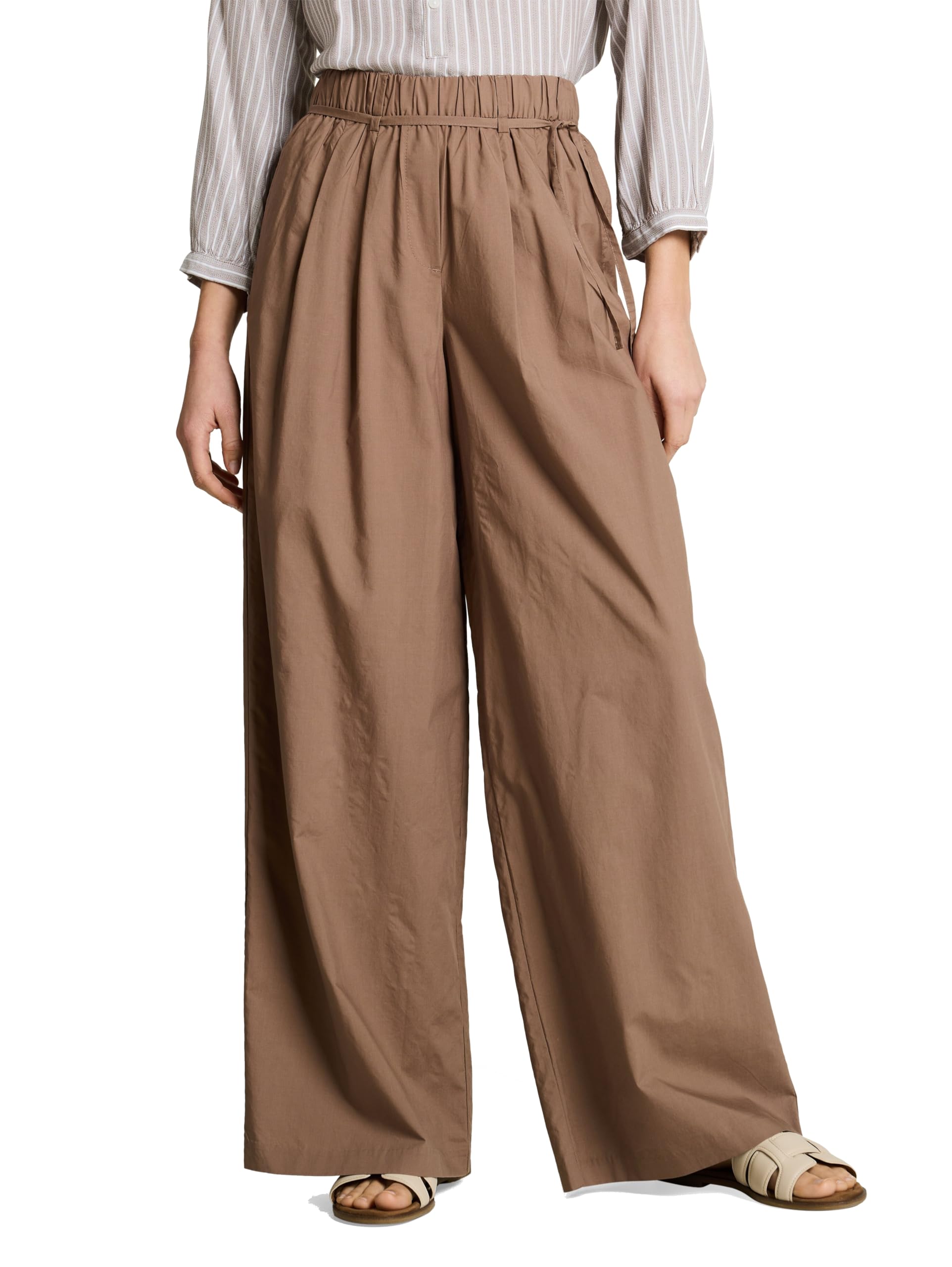 tom-tailor-1049989-damen-loose-fit-hose-mit-bindeg-rtel image 1