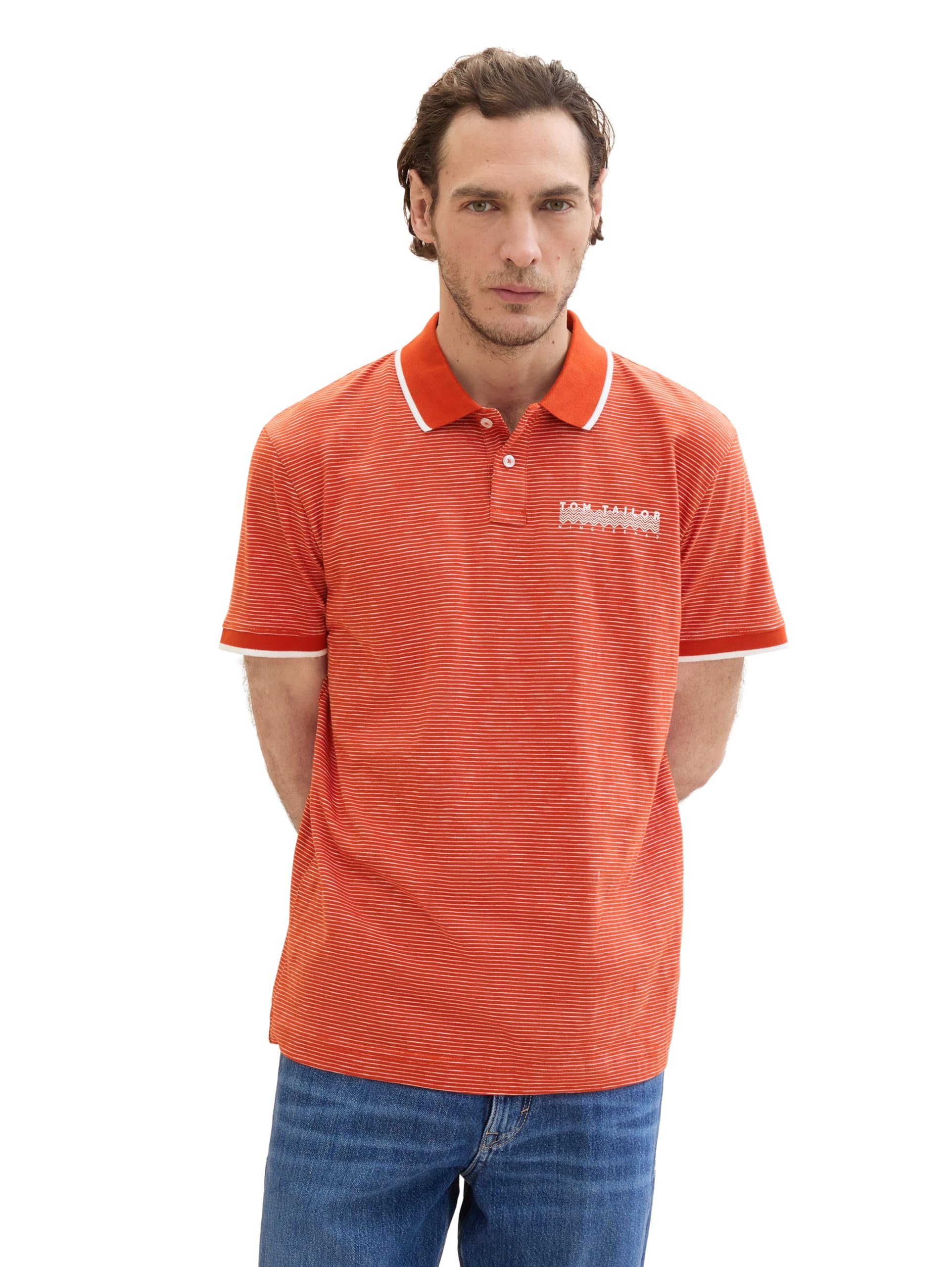 tom-tailor-herren-basic-poloshirt-mit-streifen-gestreiftes-poloshirt image 7