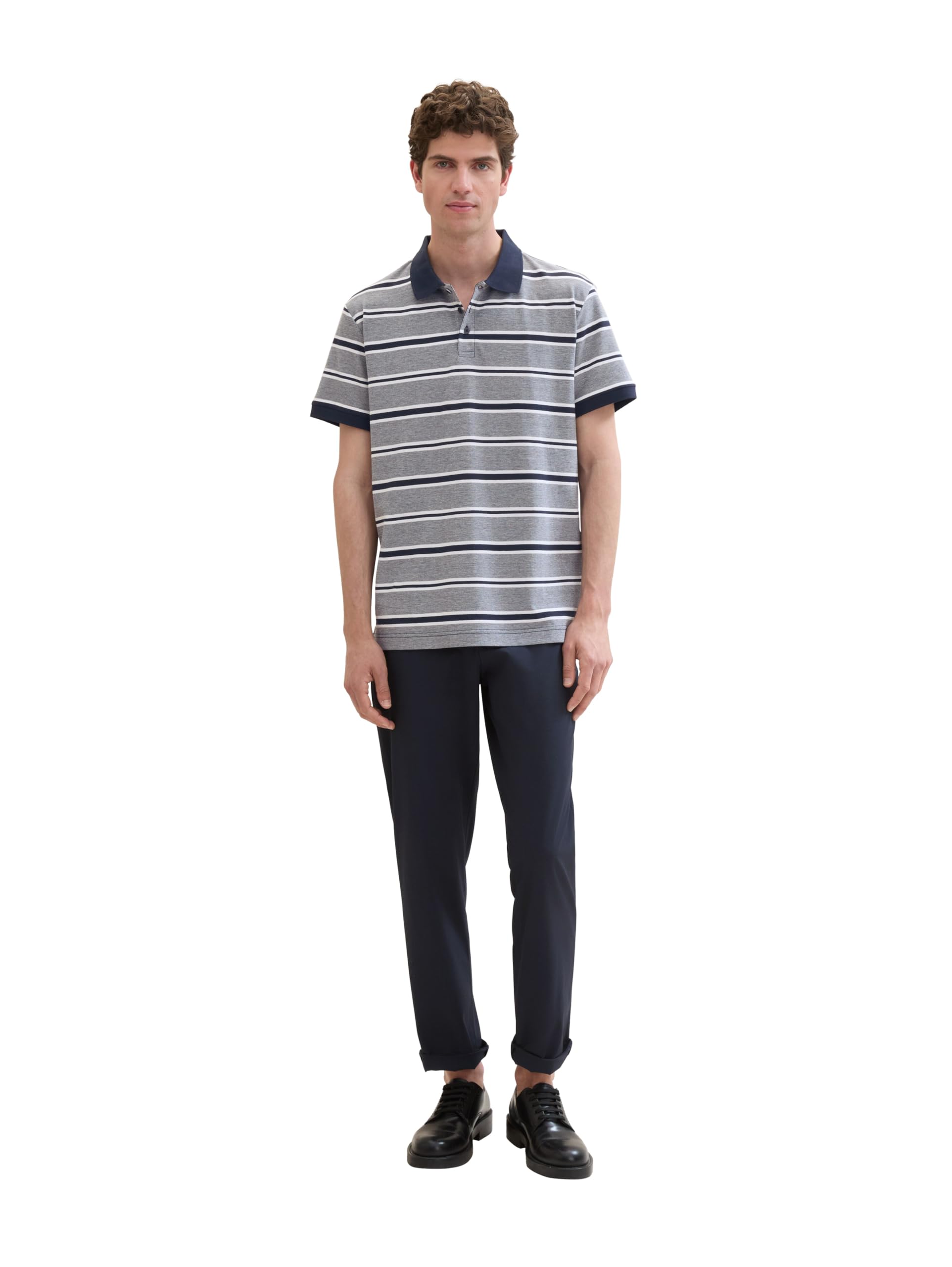 tom-tailor-herren-basic-piqu-poloshirt-mit-streifen image 4