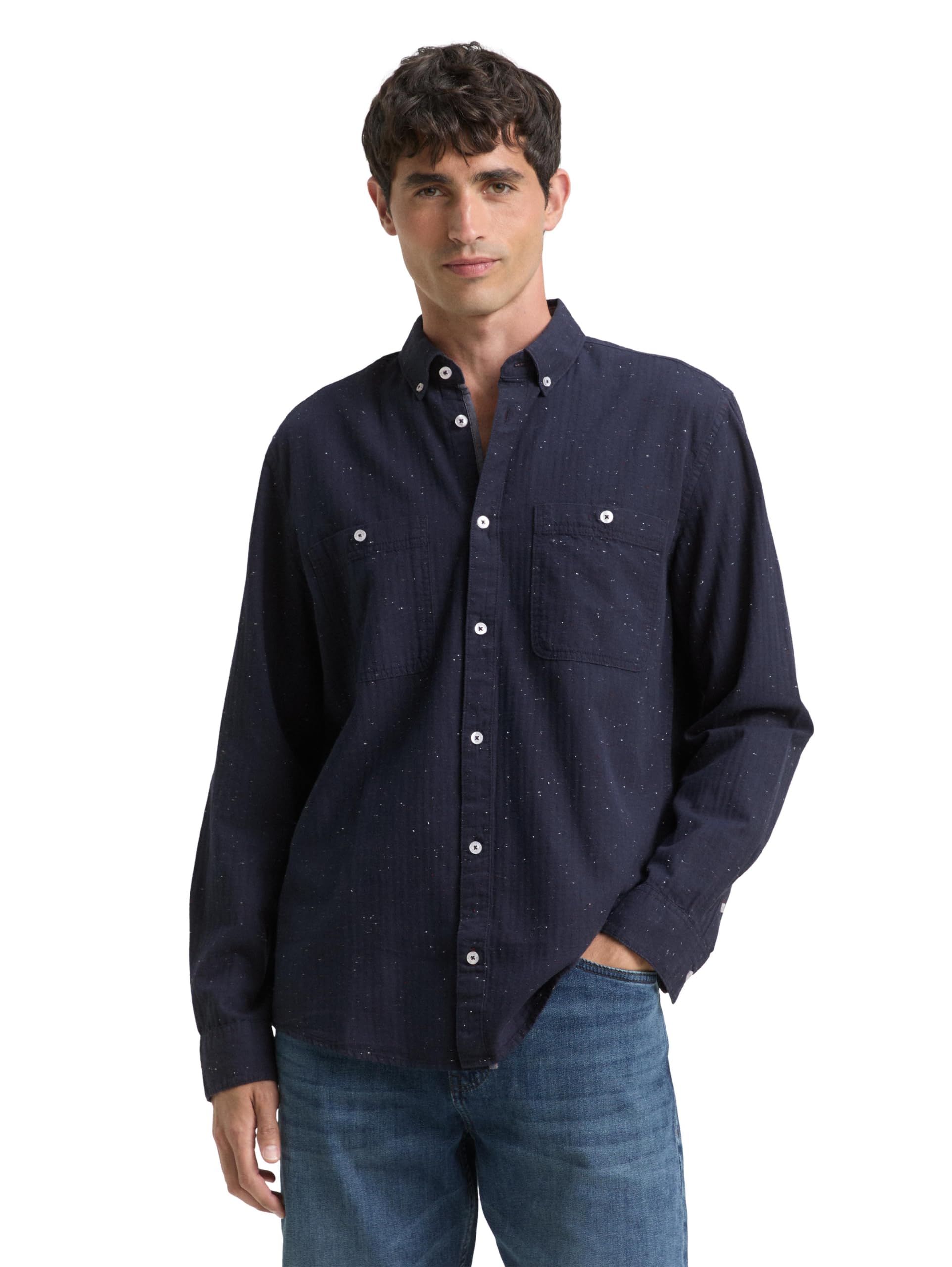 tom-tailor-1048437-herren-regular-fit-hemd-melange-optik-1er-pack image 6