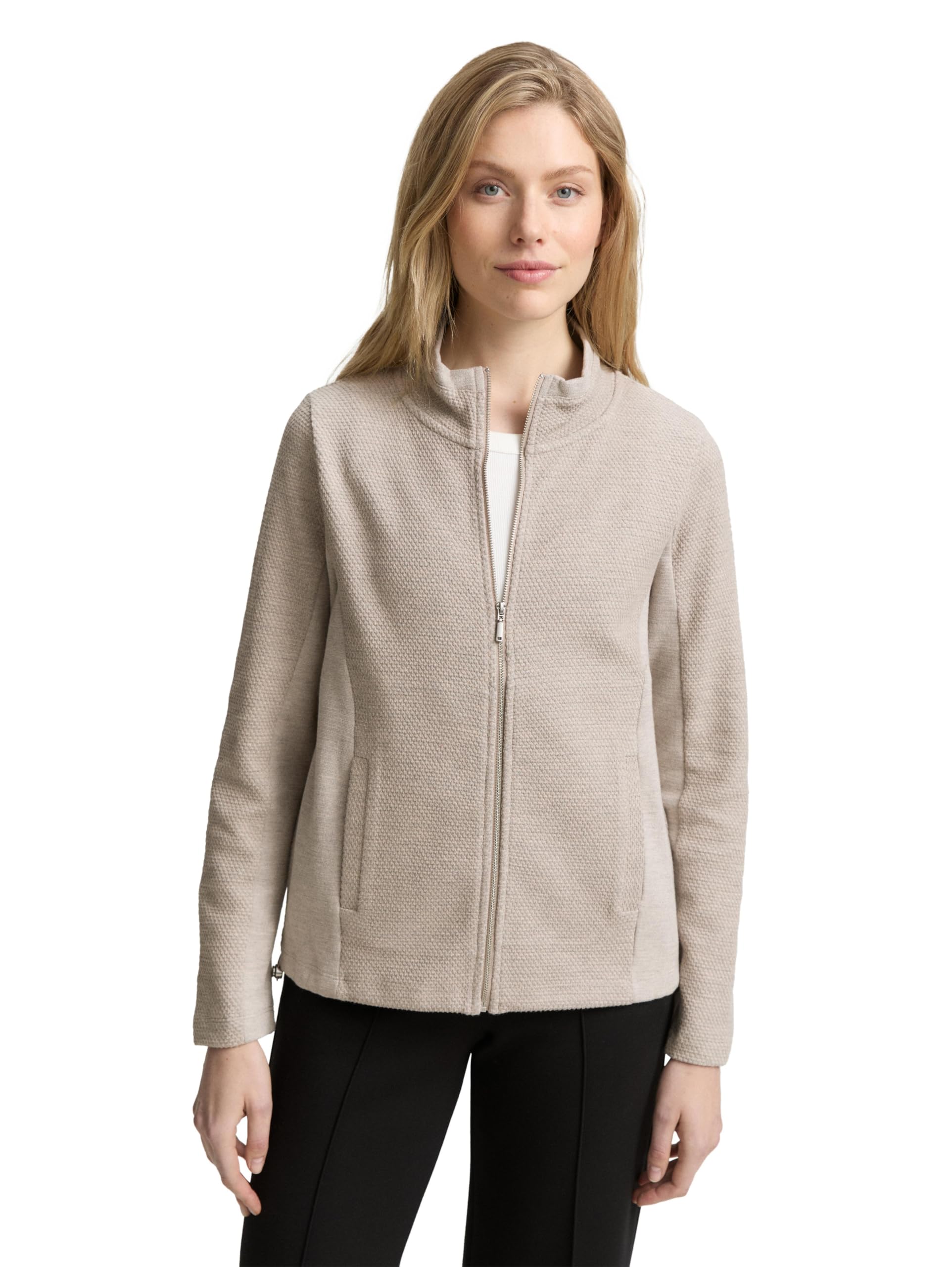 tom-tailor-damen-sweatjacke-mit-stehkragen-sweatjacke-f-r-damen image 7