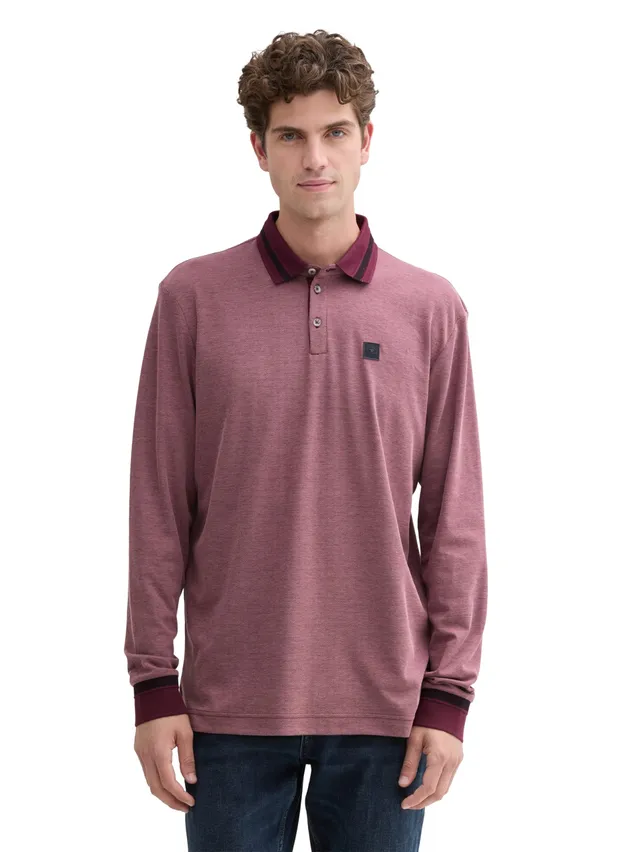 tom-tailor-herren-longsleeve-piqu-poloshirt image 1