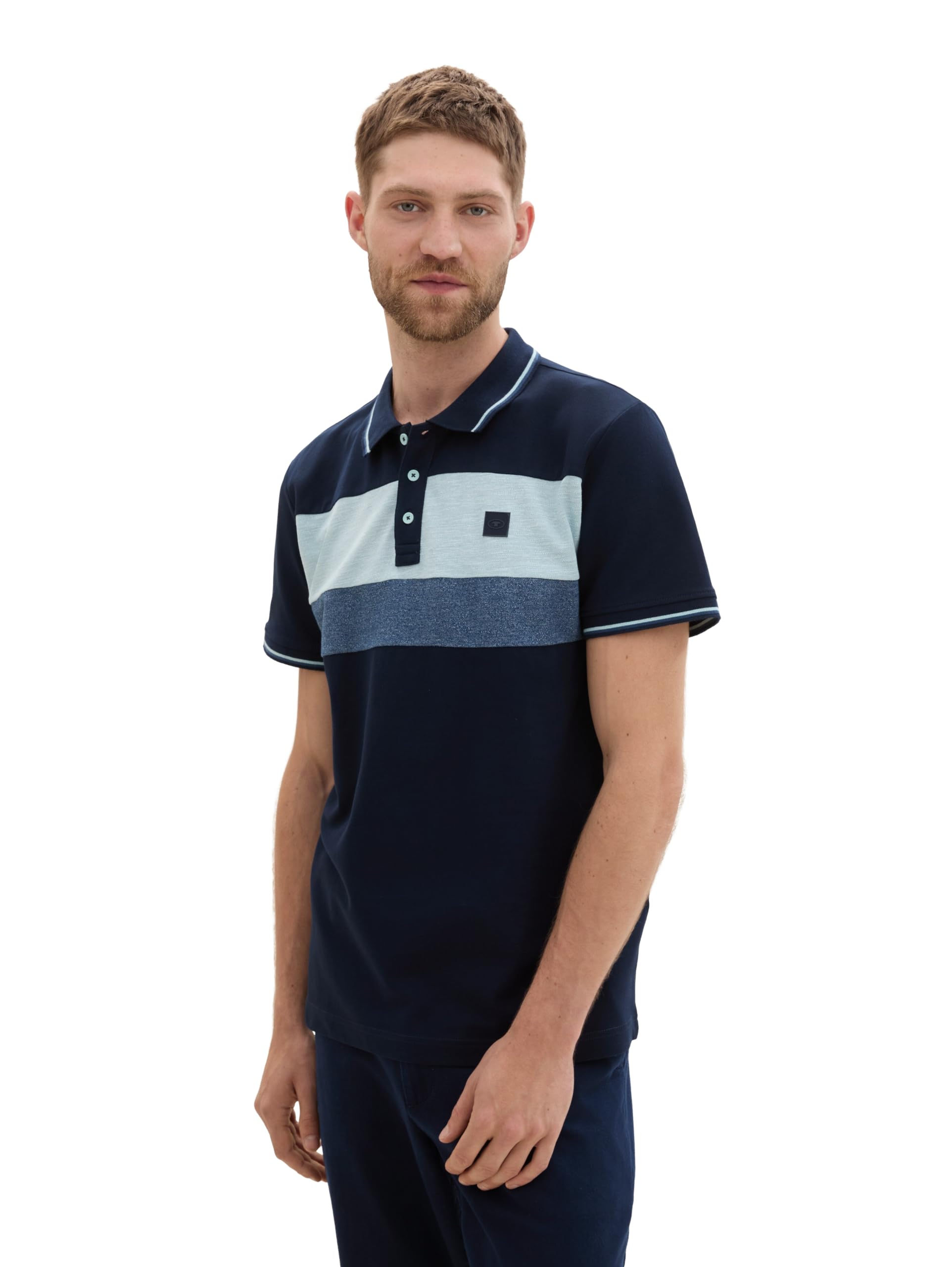 tom-tailor-herren-1043288-piqu-poloshirt-mit-block-streifen image 1
