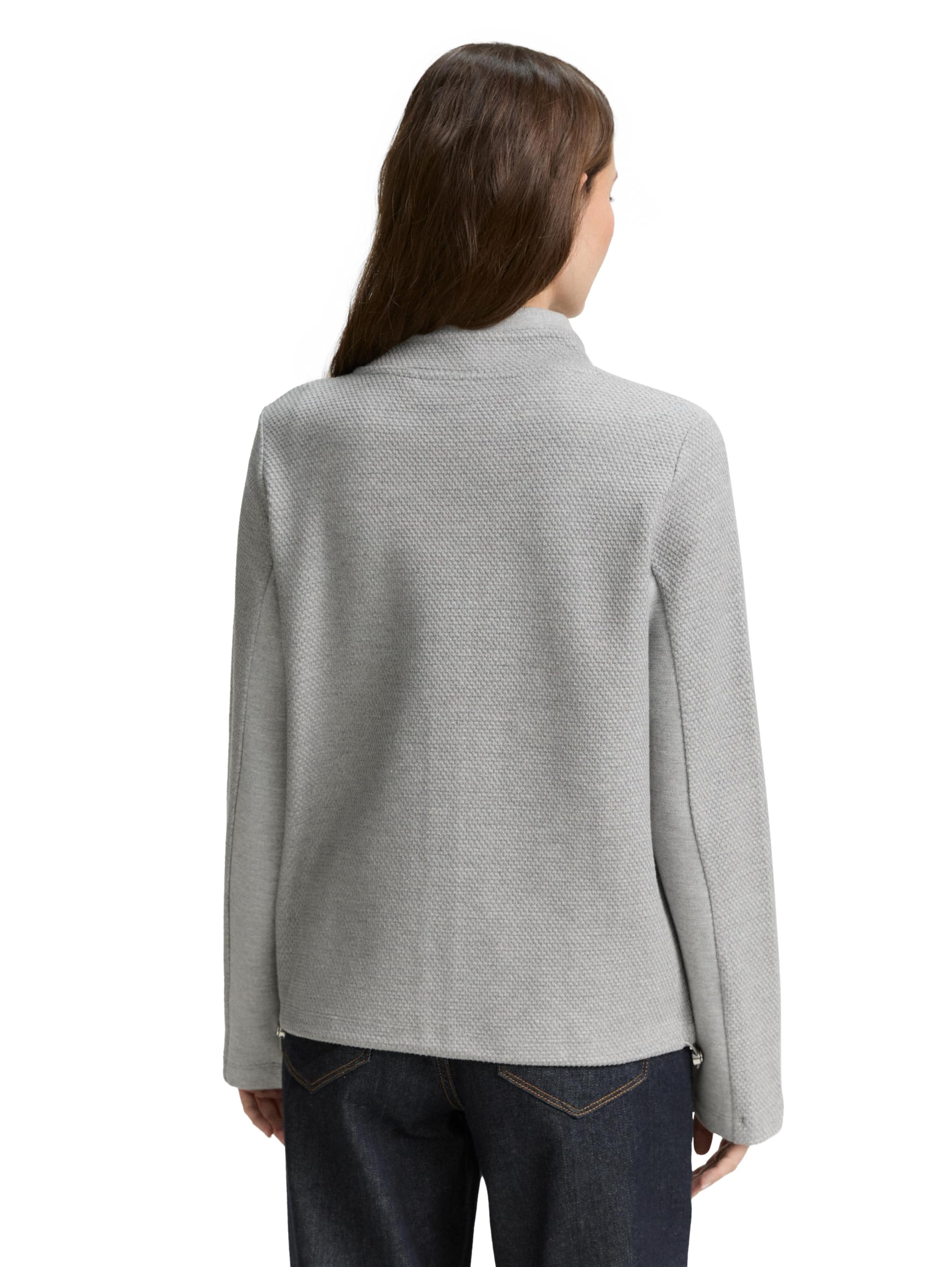 tom-tailor-damen-sweatjacke-mit-stehkragen-sweatjacke-f-r-damen image 3