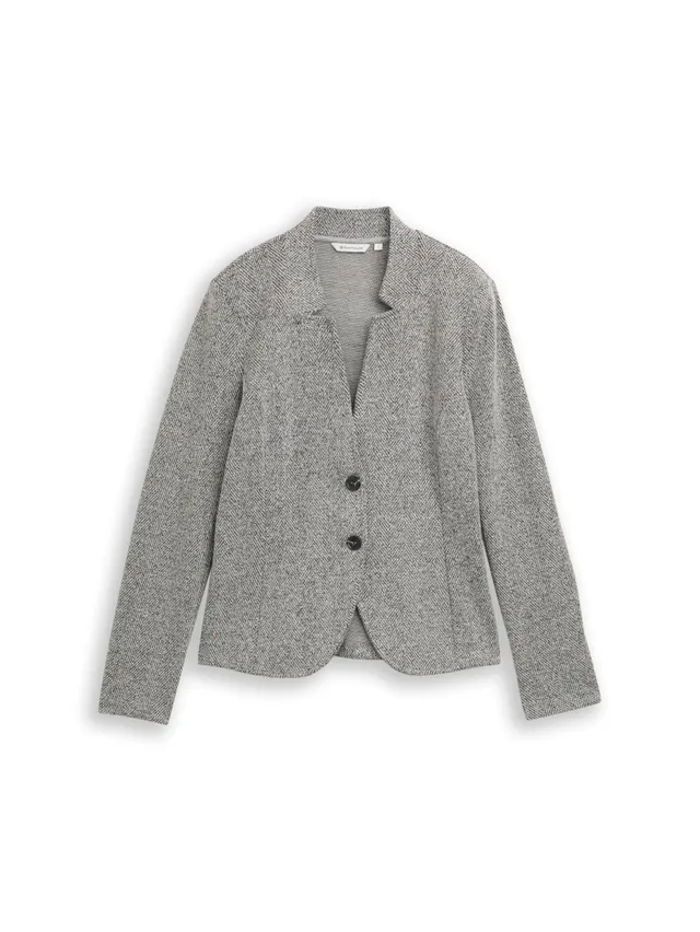 tom-tailor-1048829-damen-fitted-jacquard-blazer image 1