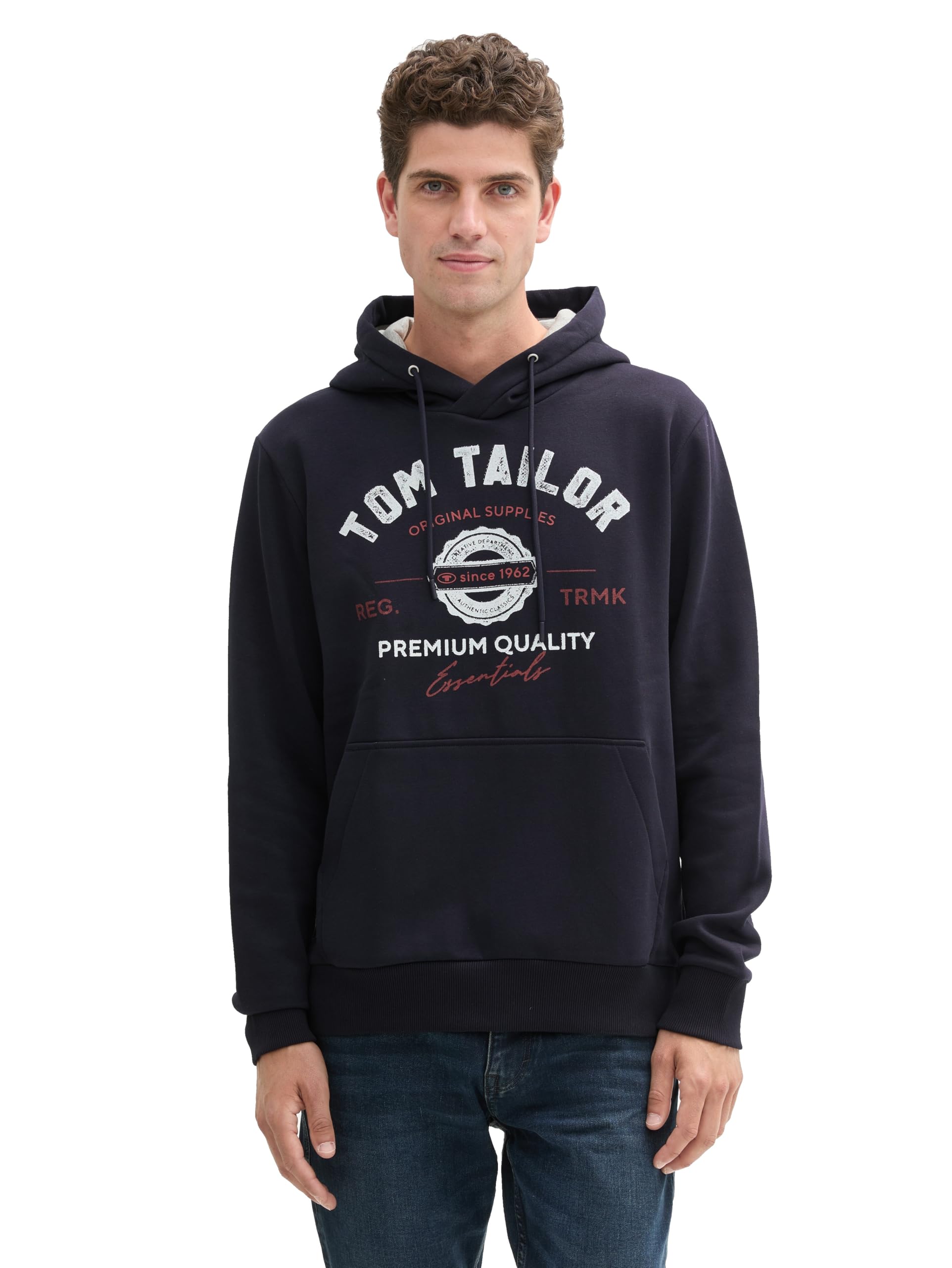 tom-tailor-herren-hoodie-sweatshirt-mit-logo-print image 1