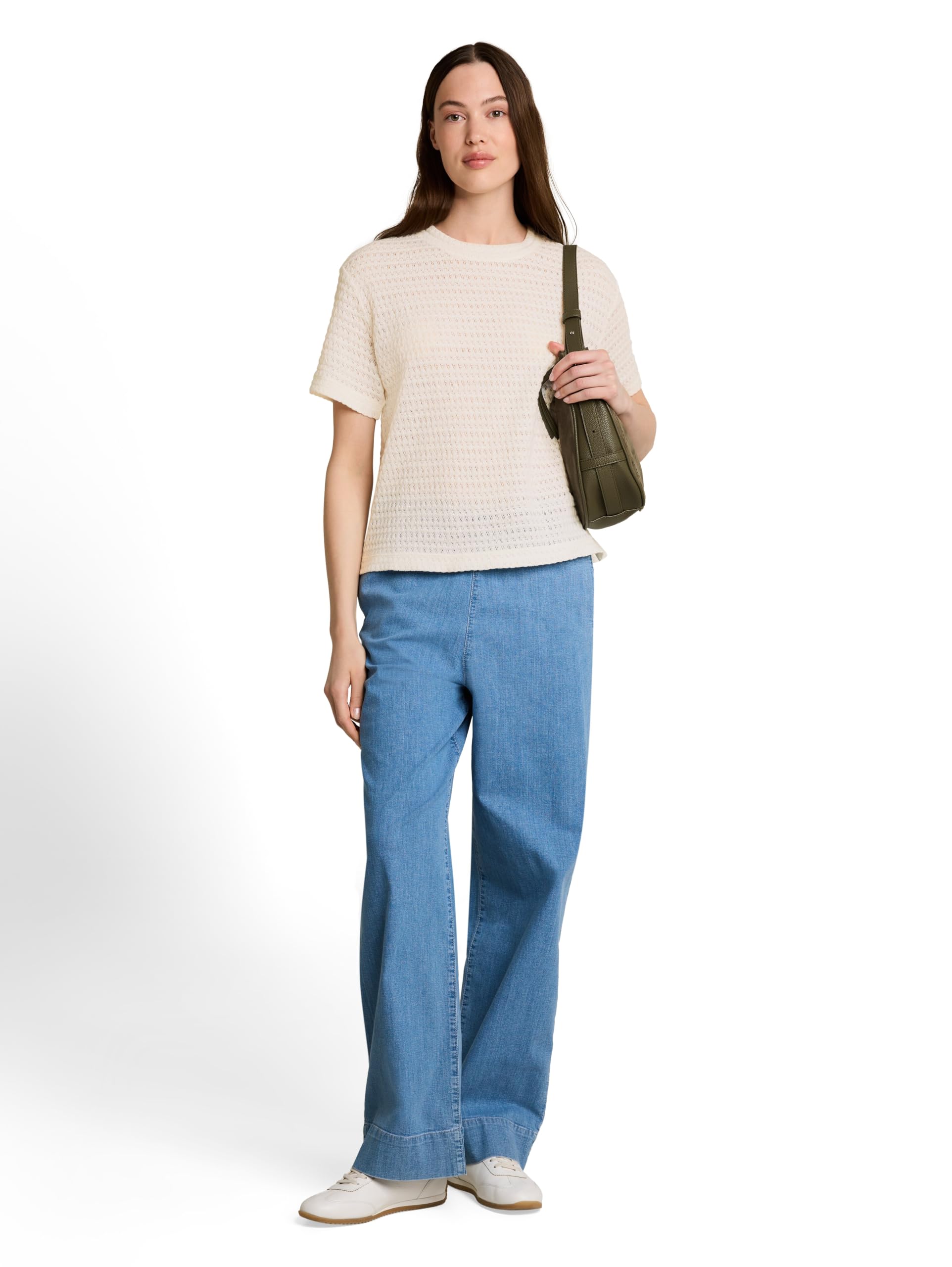 tom-tailor-denim-damen-loose-fit-t-shirt-1051433-aus-jacquard image 2