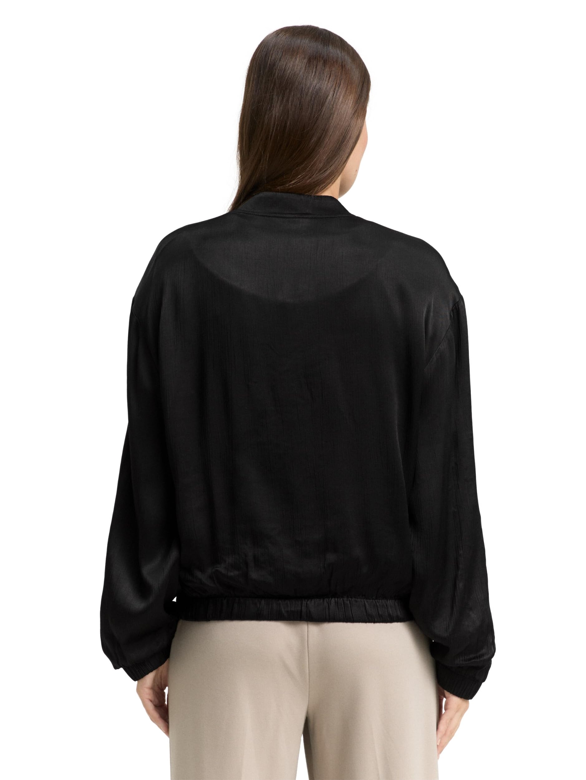 tom-tailor-damen-1048645-oversize-satin-bomber-jacke-leichter-glanz-l-ssiger-sty image 4